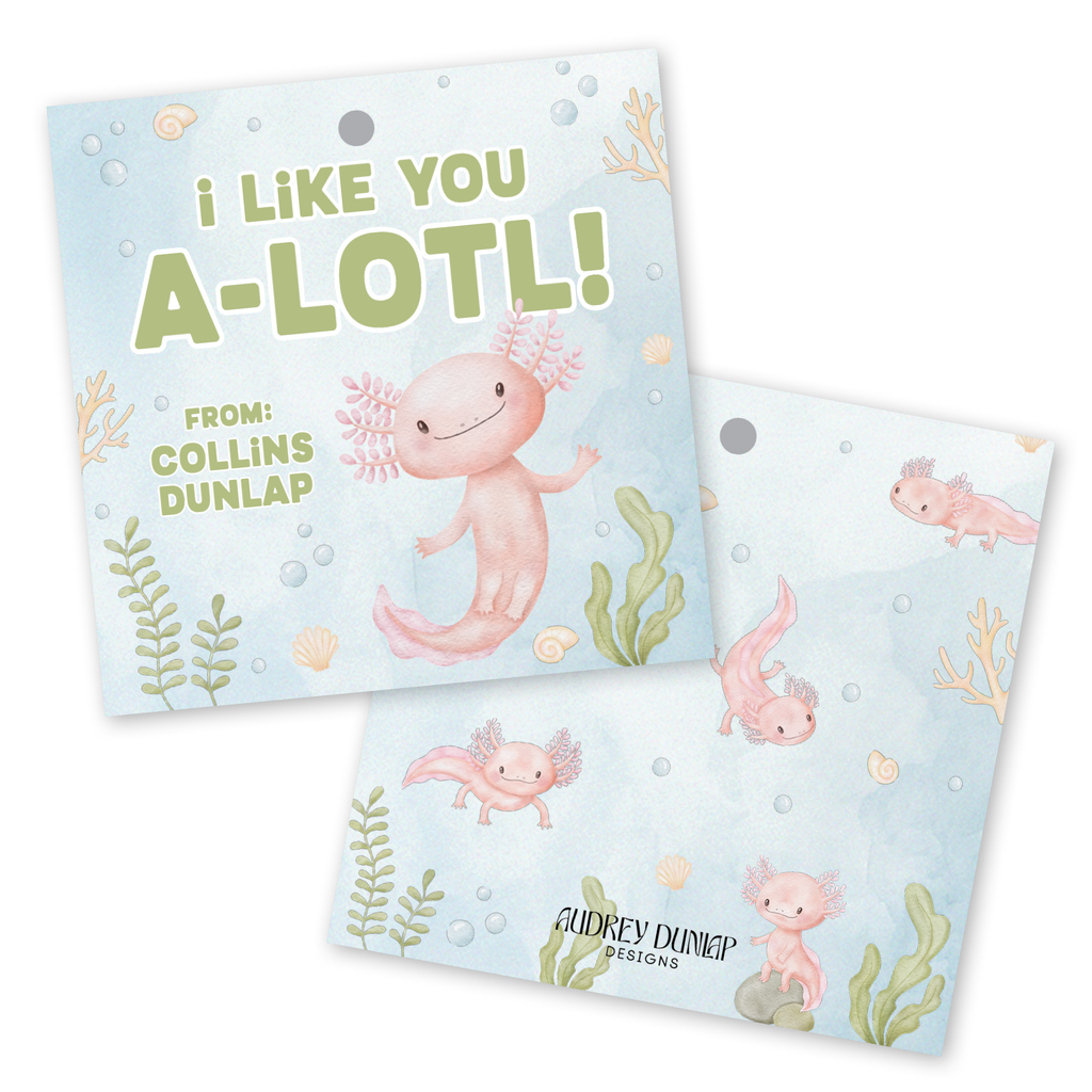 Axolotl Valentines