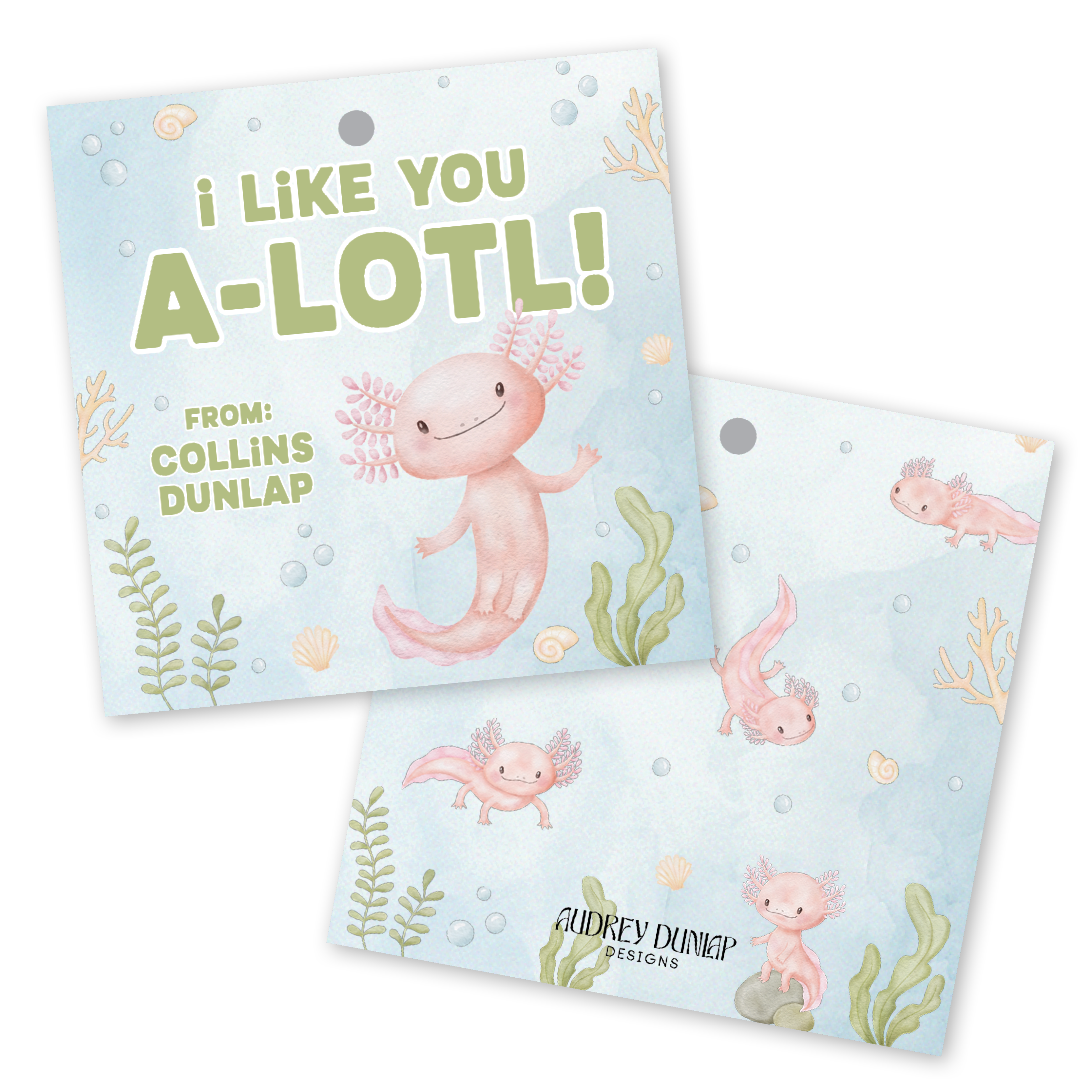 Axolotl Valentines