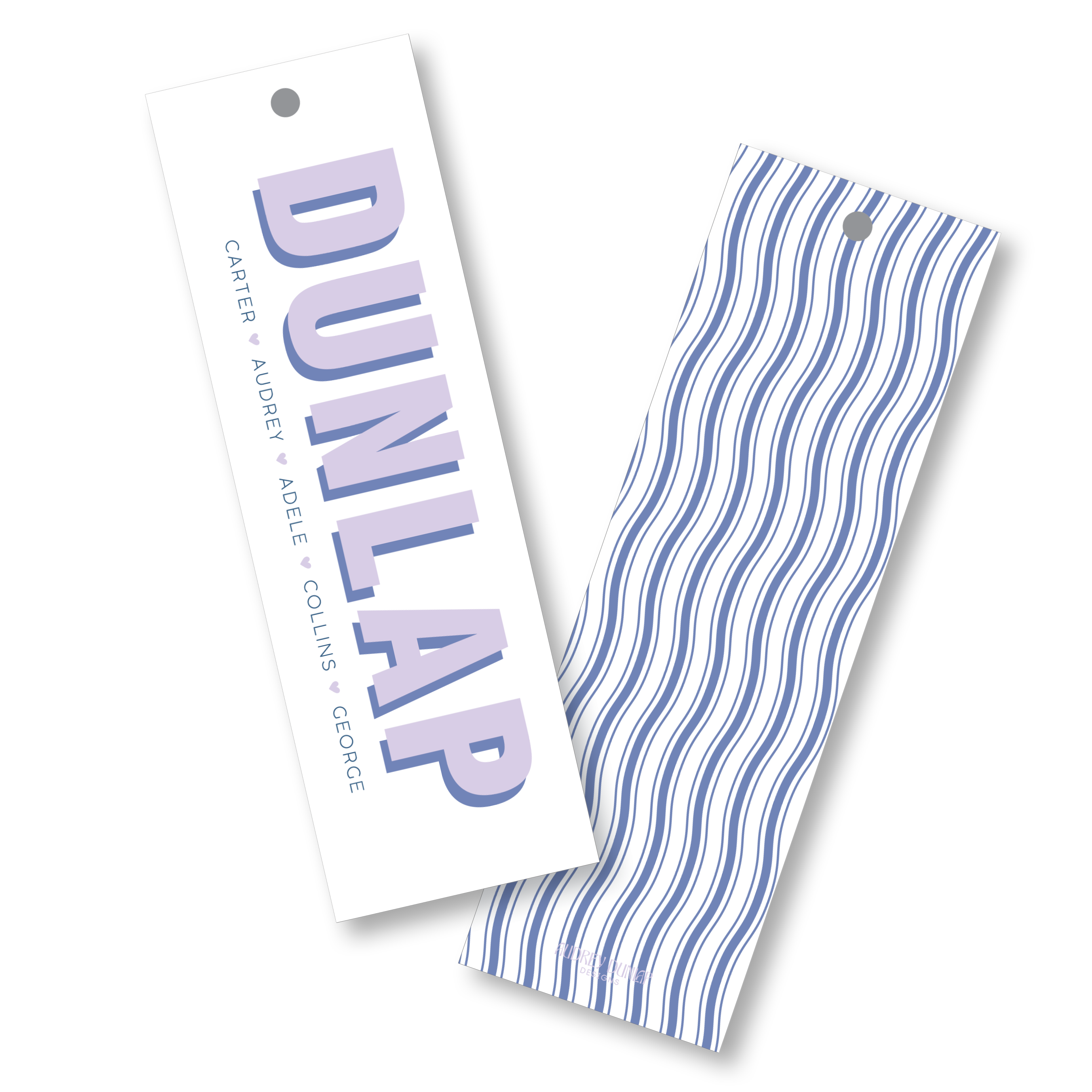 Block Shadow Family Skinny Tag