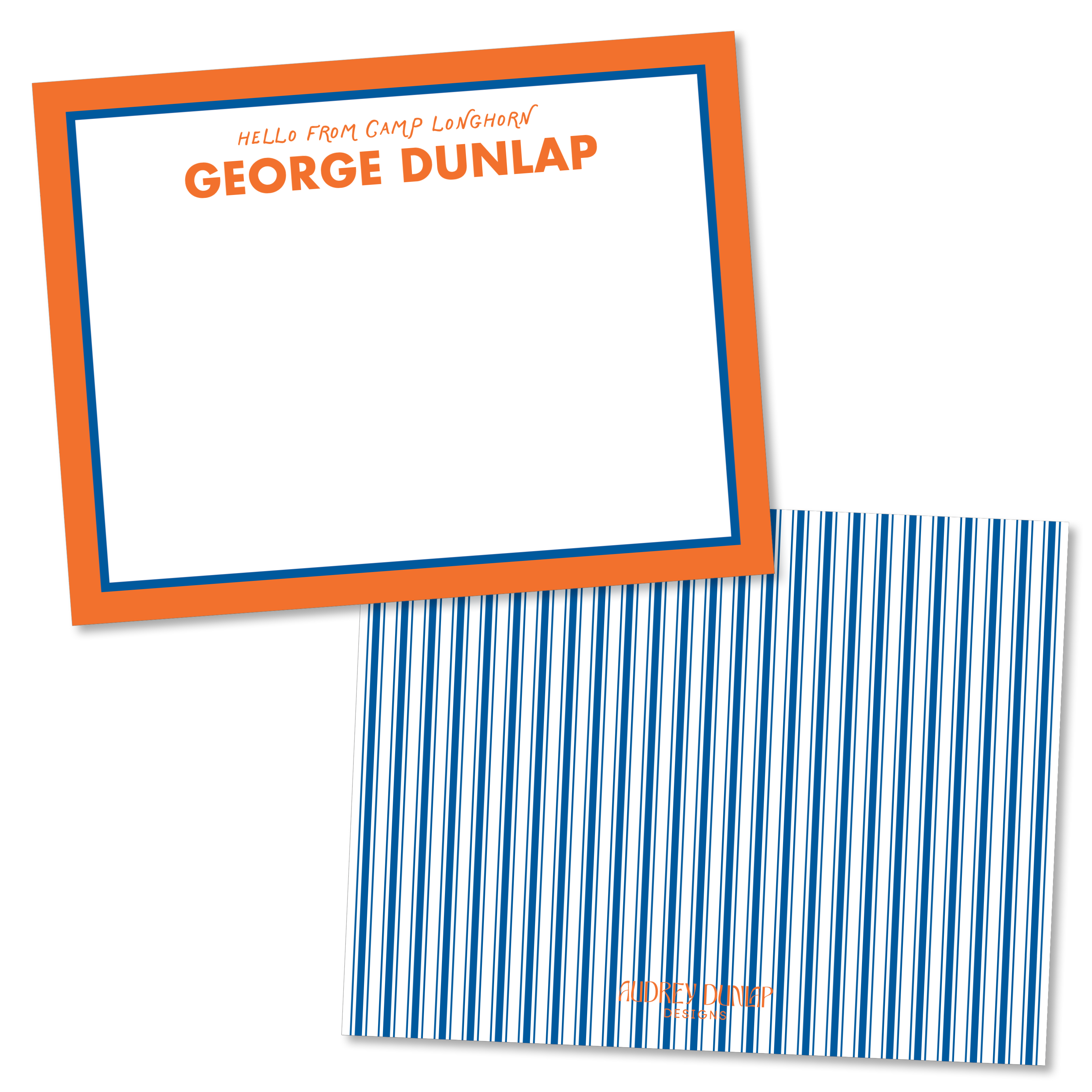 Hello From Camp Straight Border Stationery