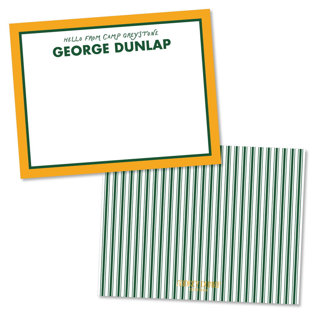 Hello From Camp Straight Border Stationery