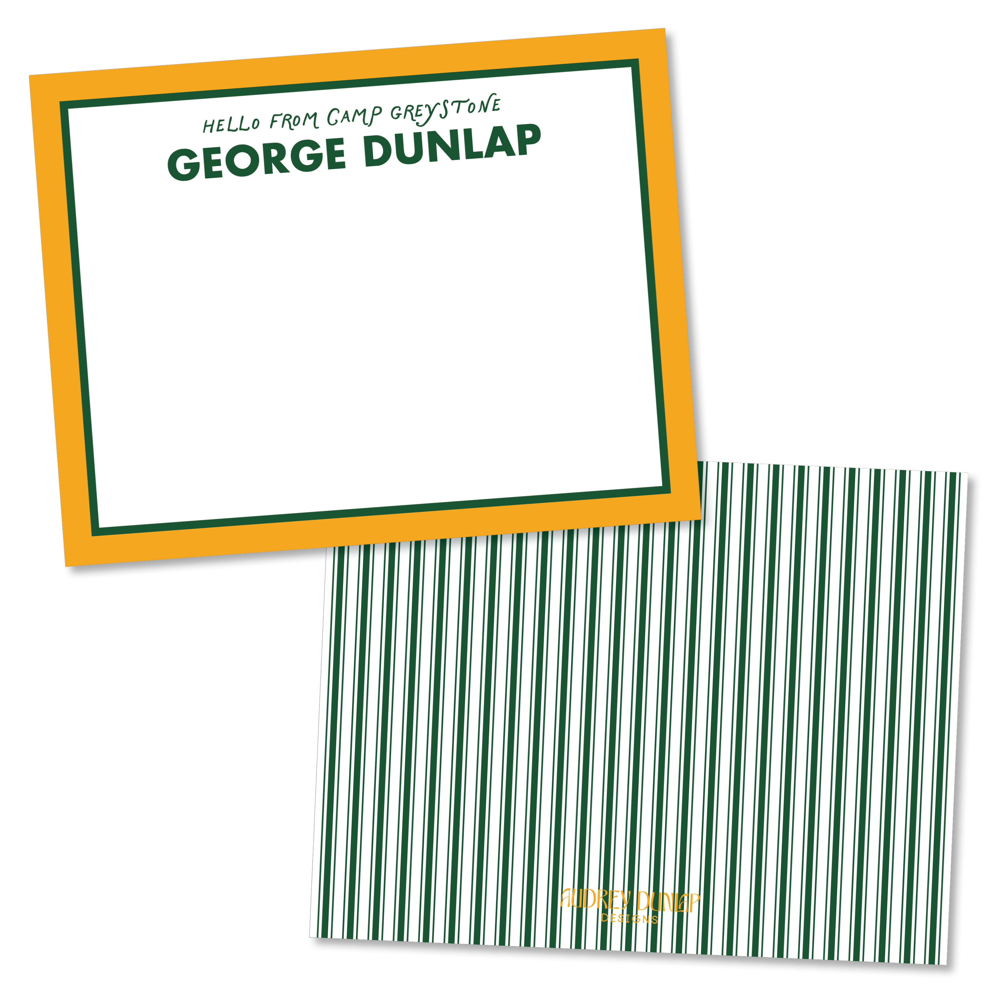 Hello From Camp Straight Border Stationery