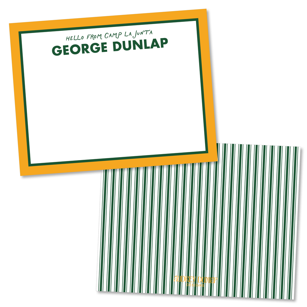 Hello From Camp Straight Border Stationery