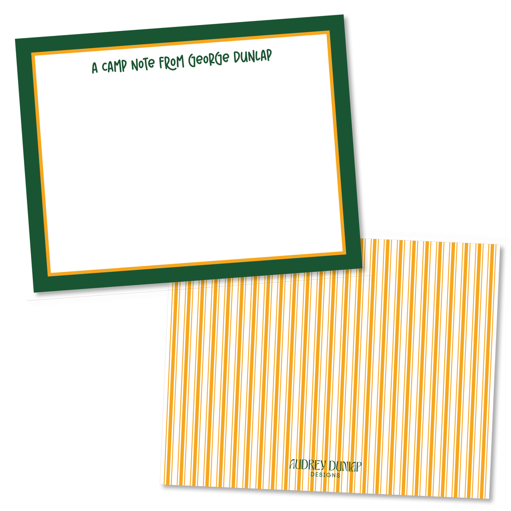 Straight Border Camp Note Stationery