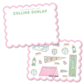 Scalloped Watercolor Camp Elements Stationery