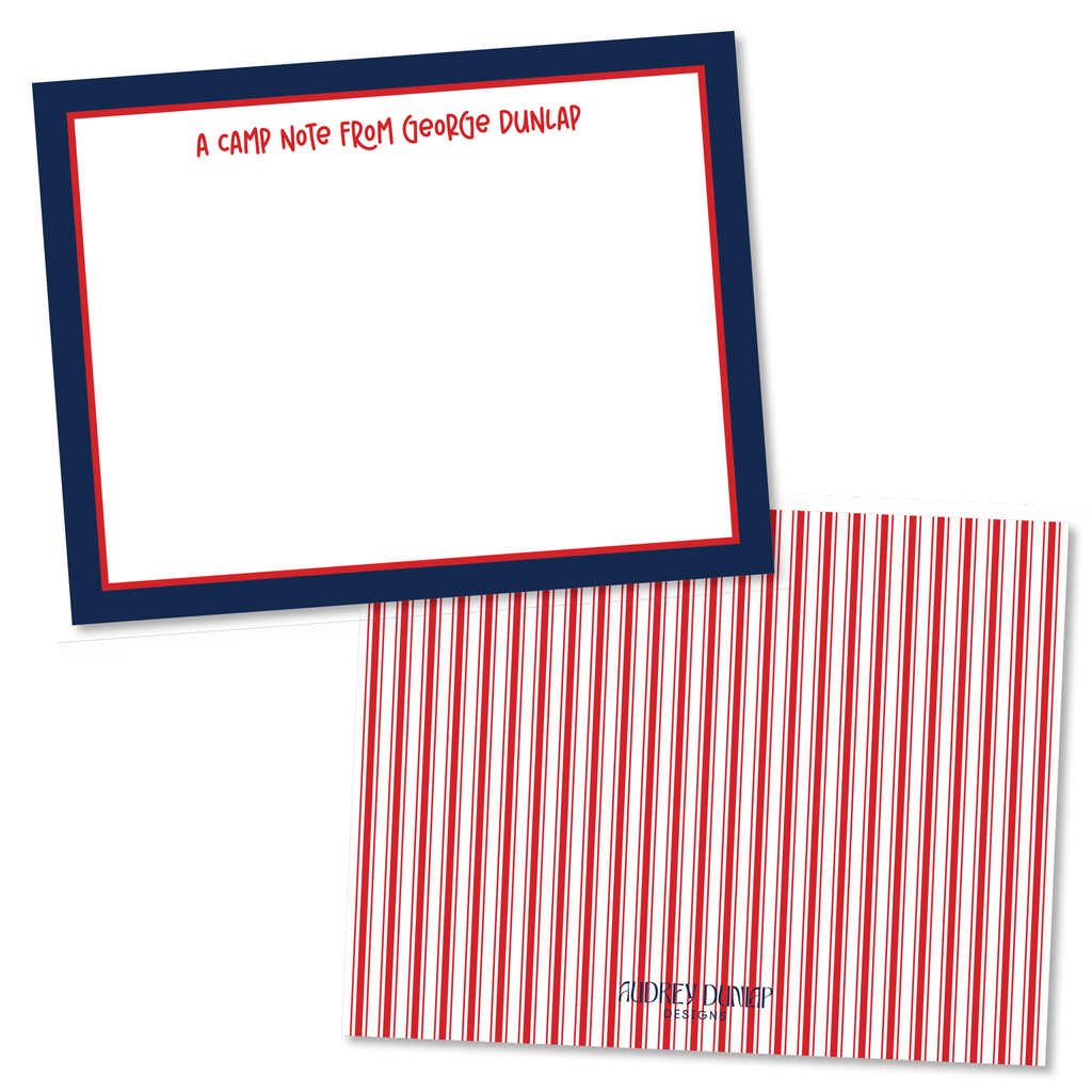 Straight Border Camp Note Stationery