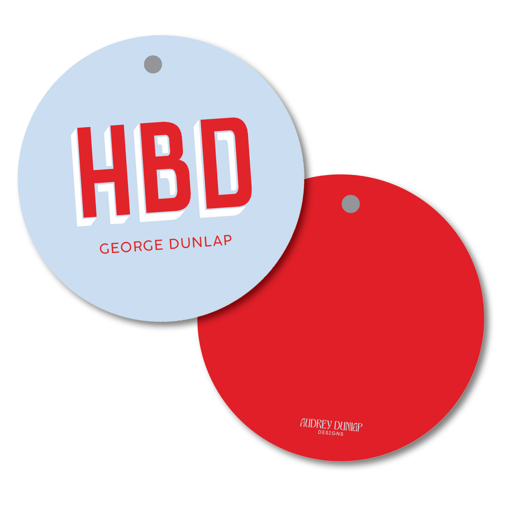 HBD Round Tag