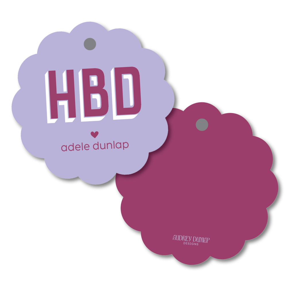 HBD Scalloped Tag
