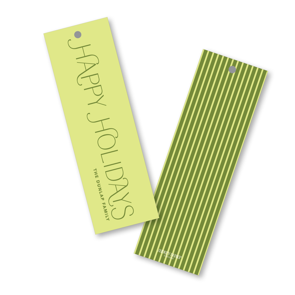 Happy Holidays Rectangle Skinny Tag