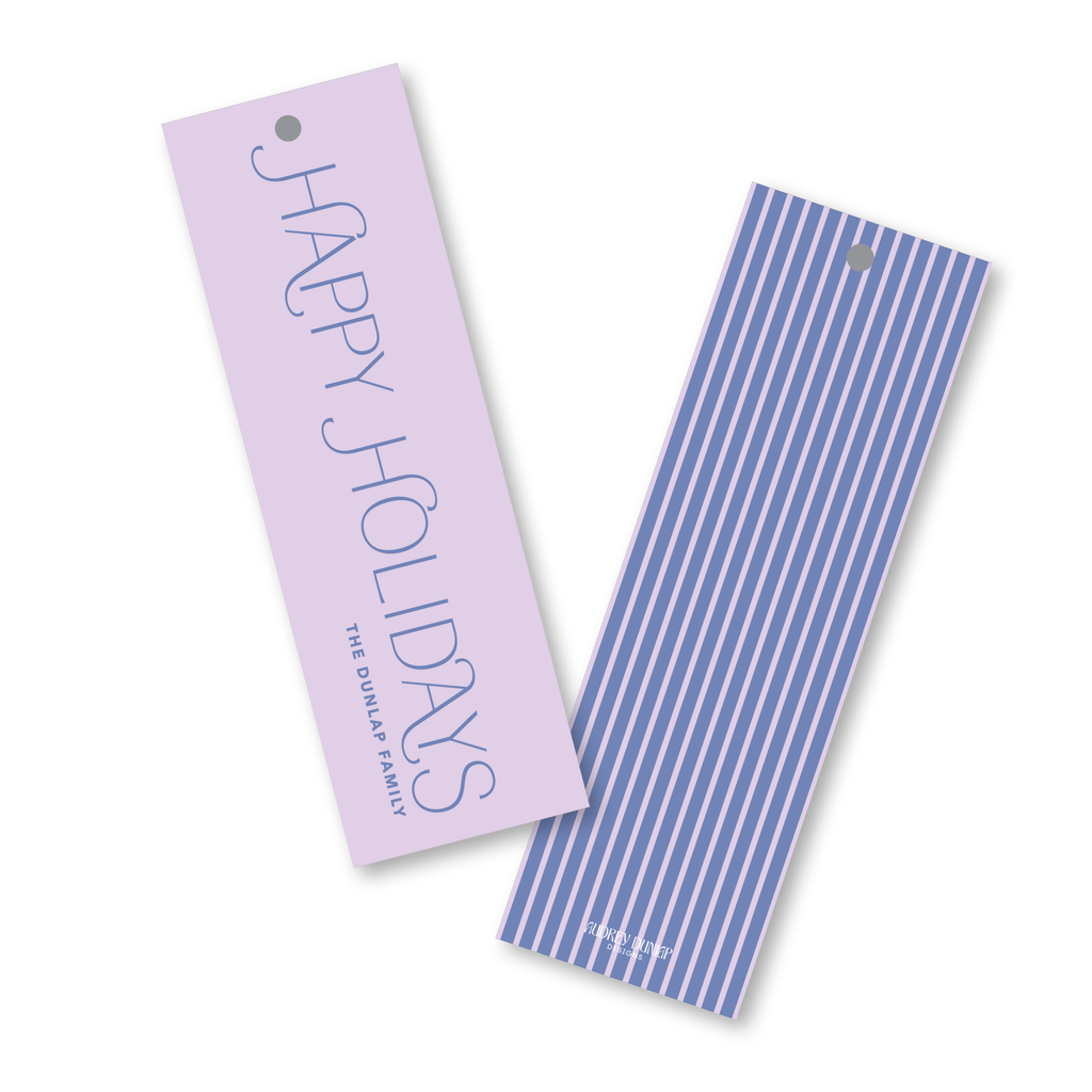 Happy Holidays Rectangle Skinny Tag