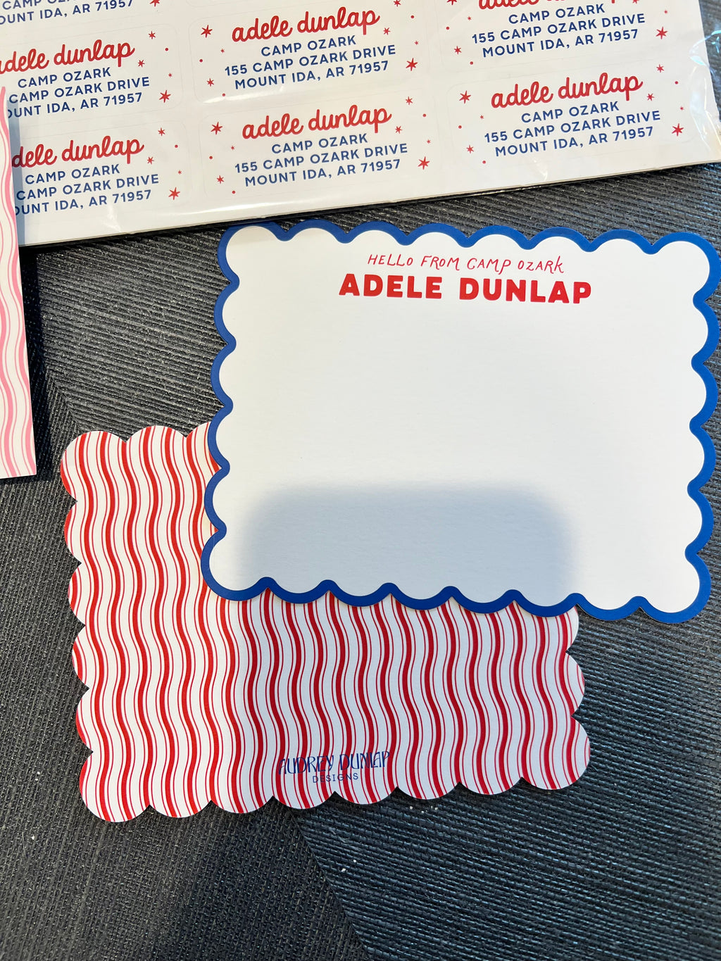 Scalloped Camp Stationery