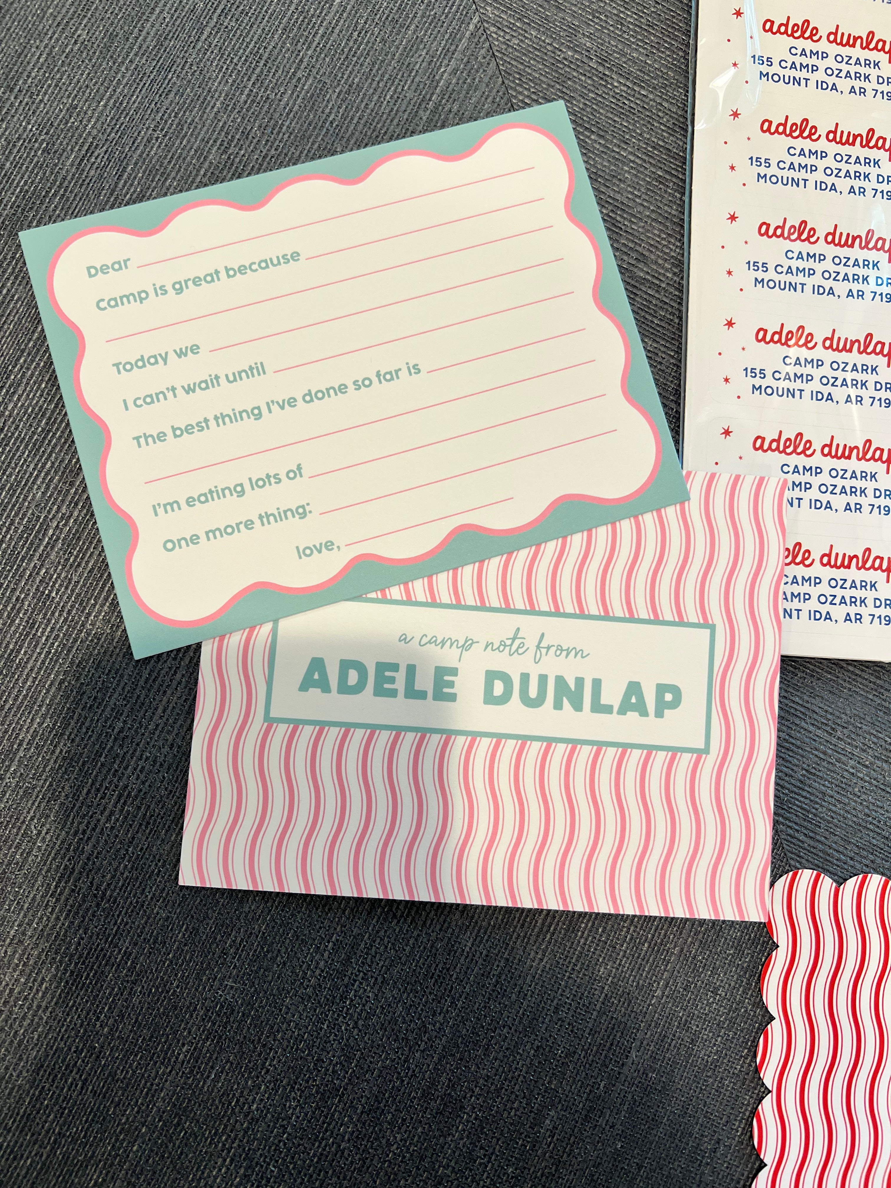 Fill In The Blanks Camp Stationery - Girl