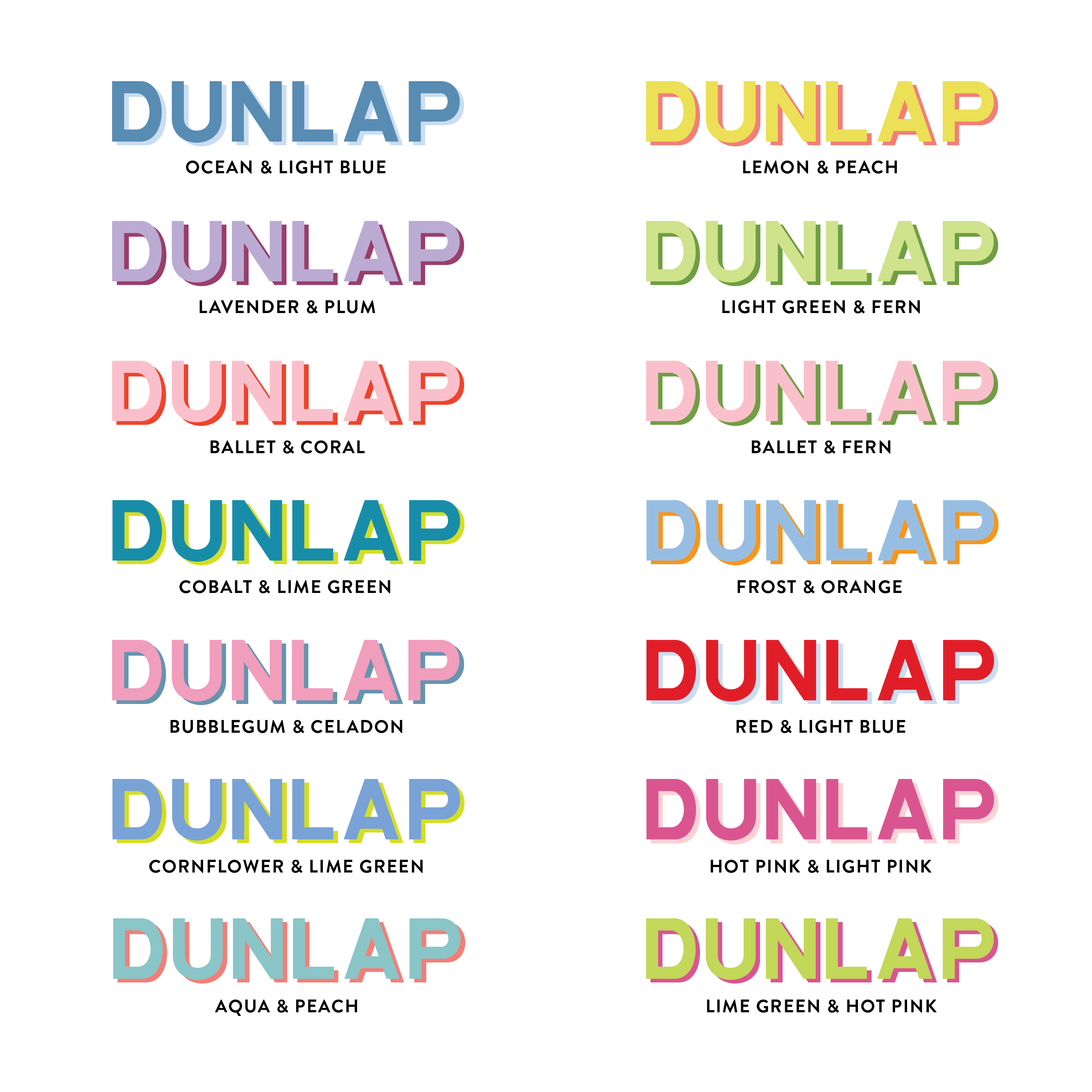 Block Shadow Initials Square Tag