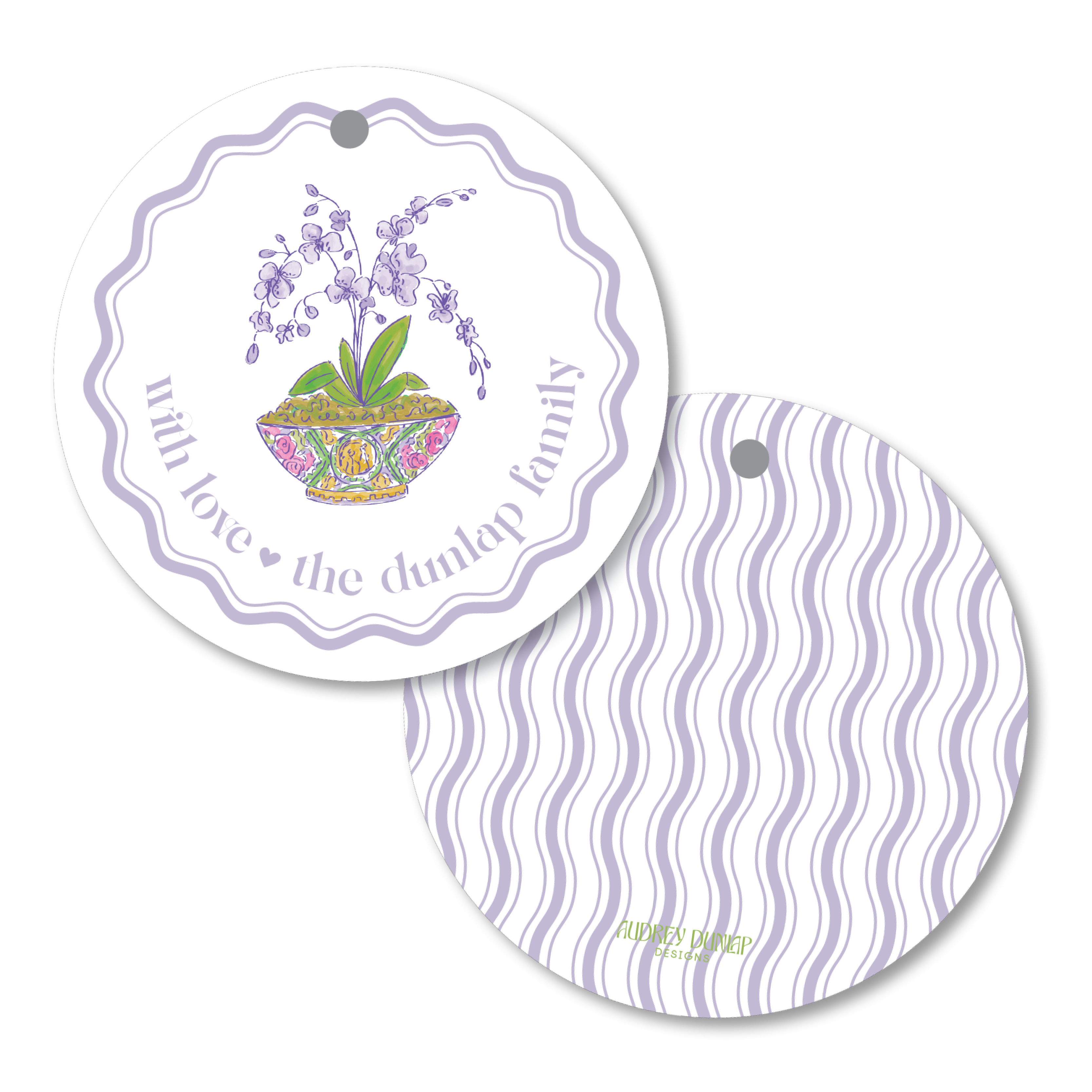 Orchid Round Tag