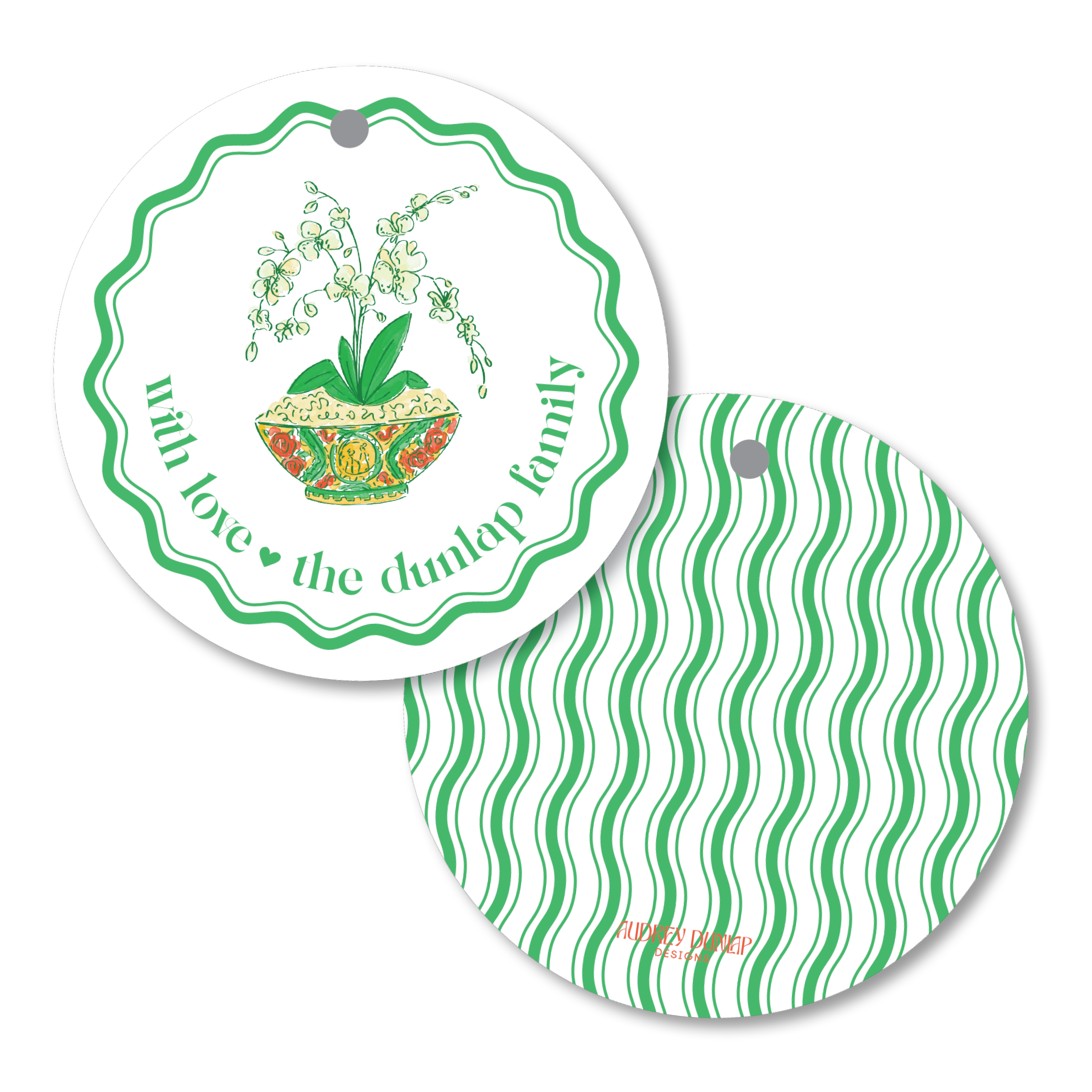 Orchid Round Tag
