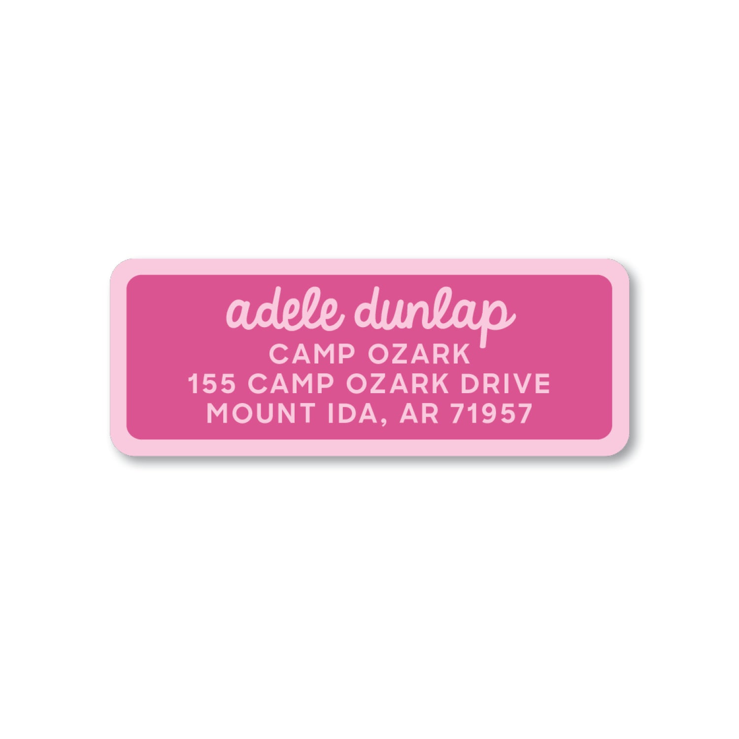 Background Color with Border Script Return Address Label