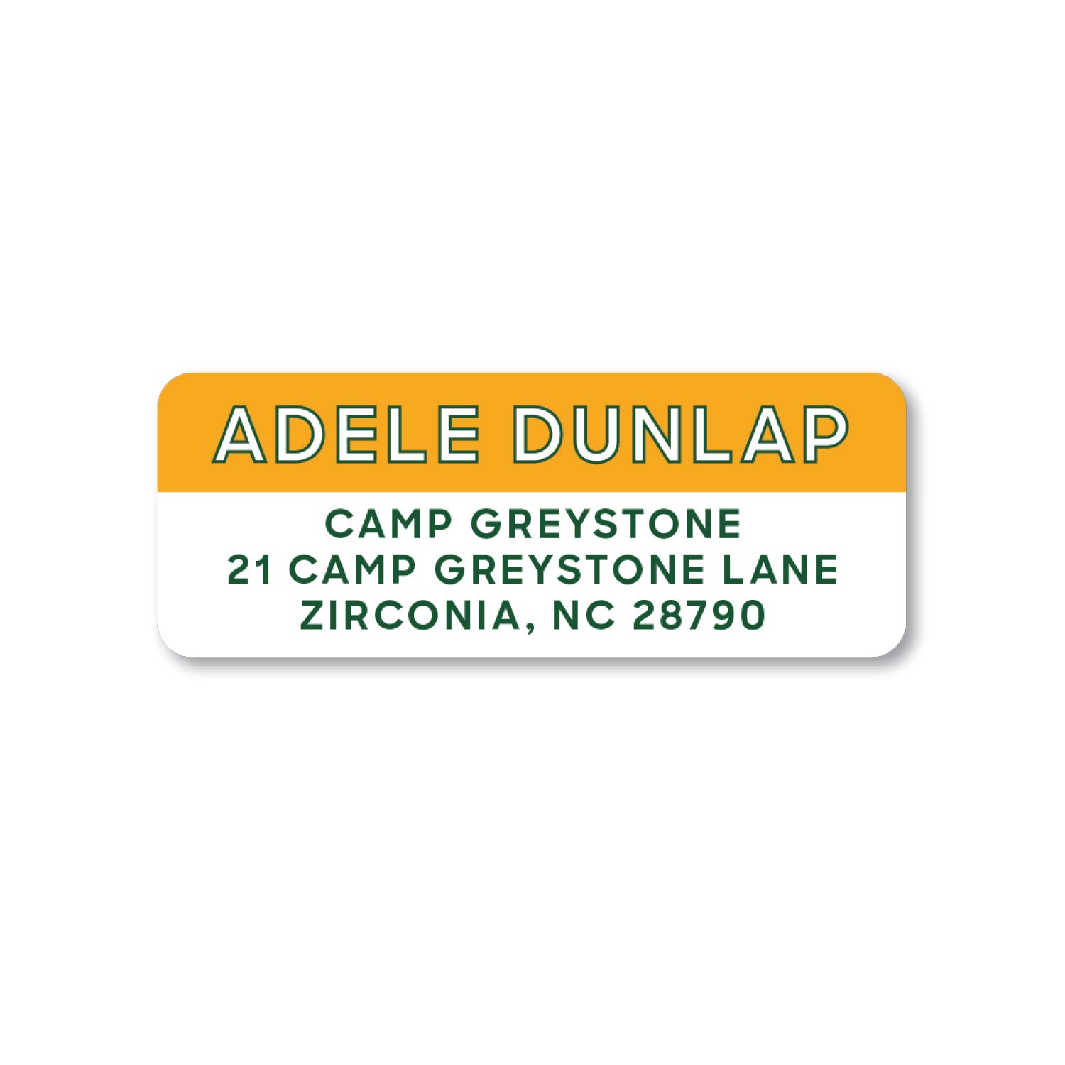 Color Bar Return Address Label