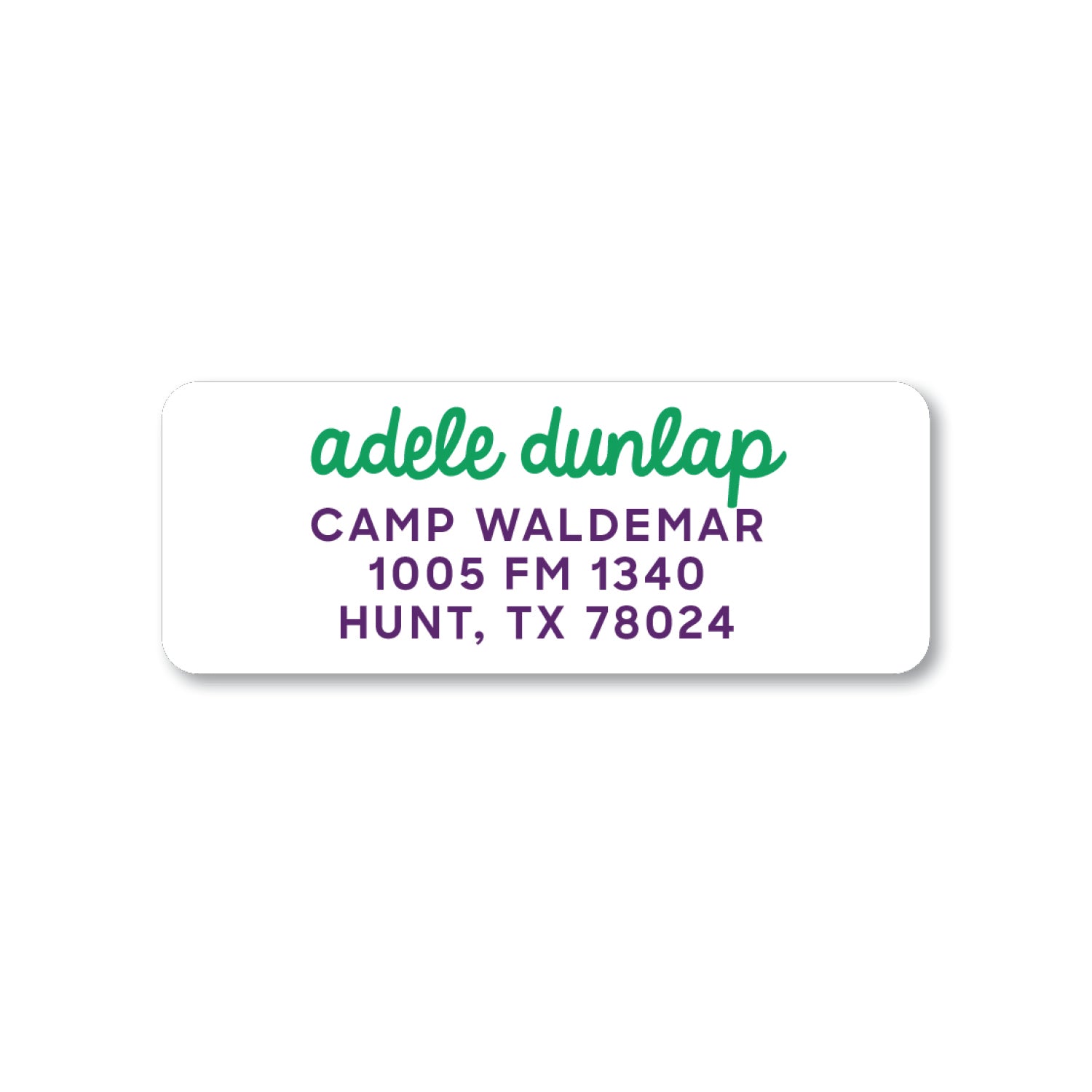 Script Return Address Label