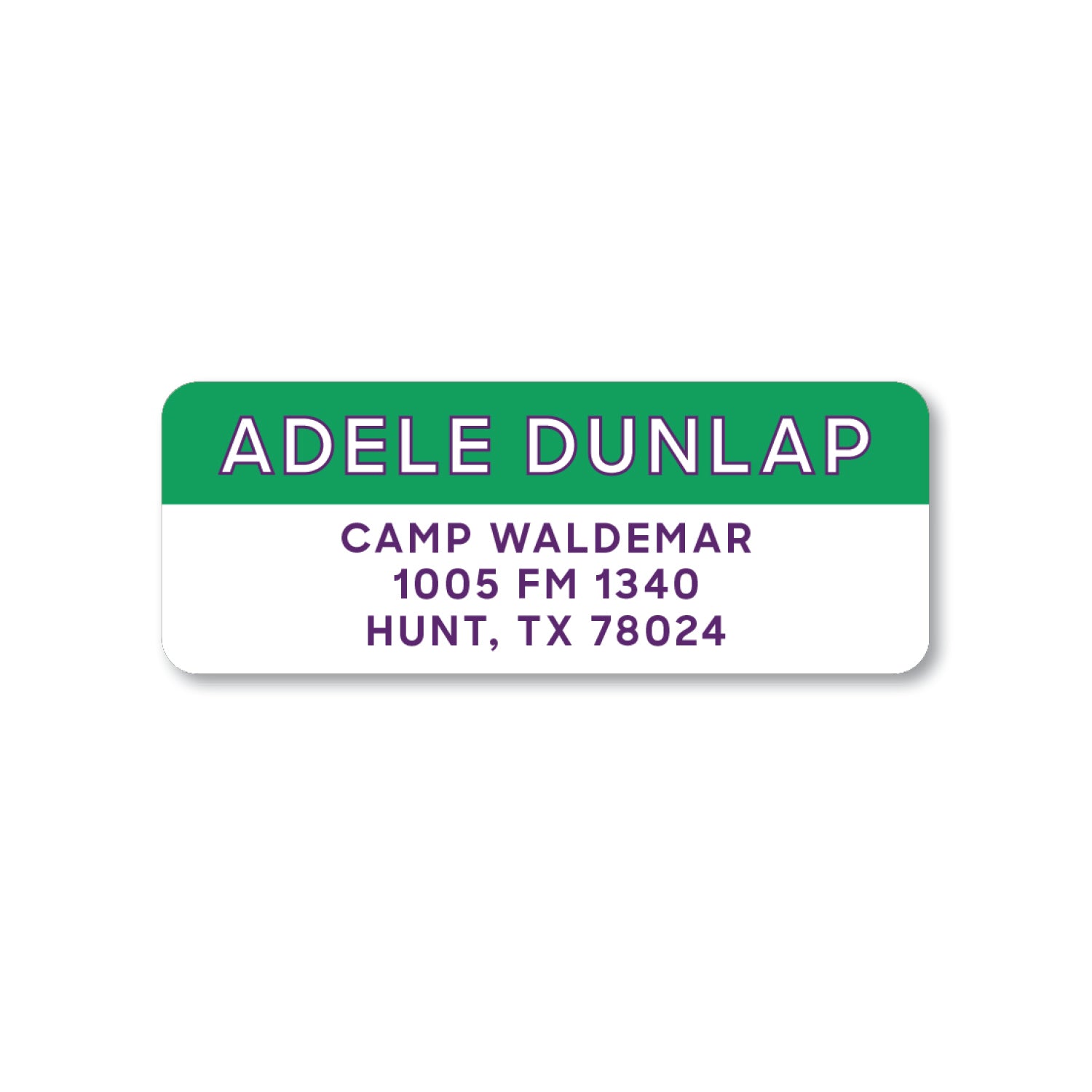 Color Bar Return Address Label