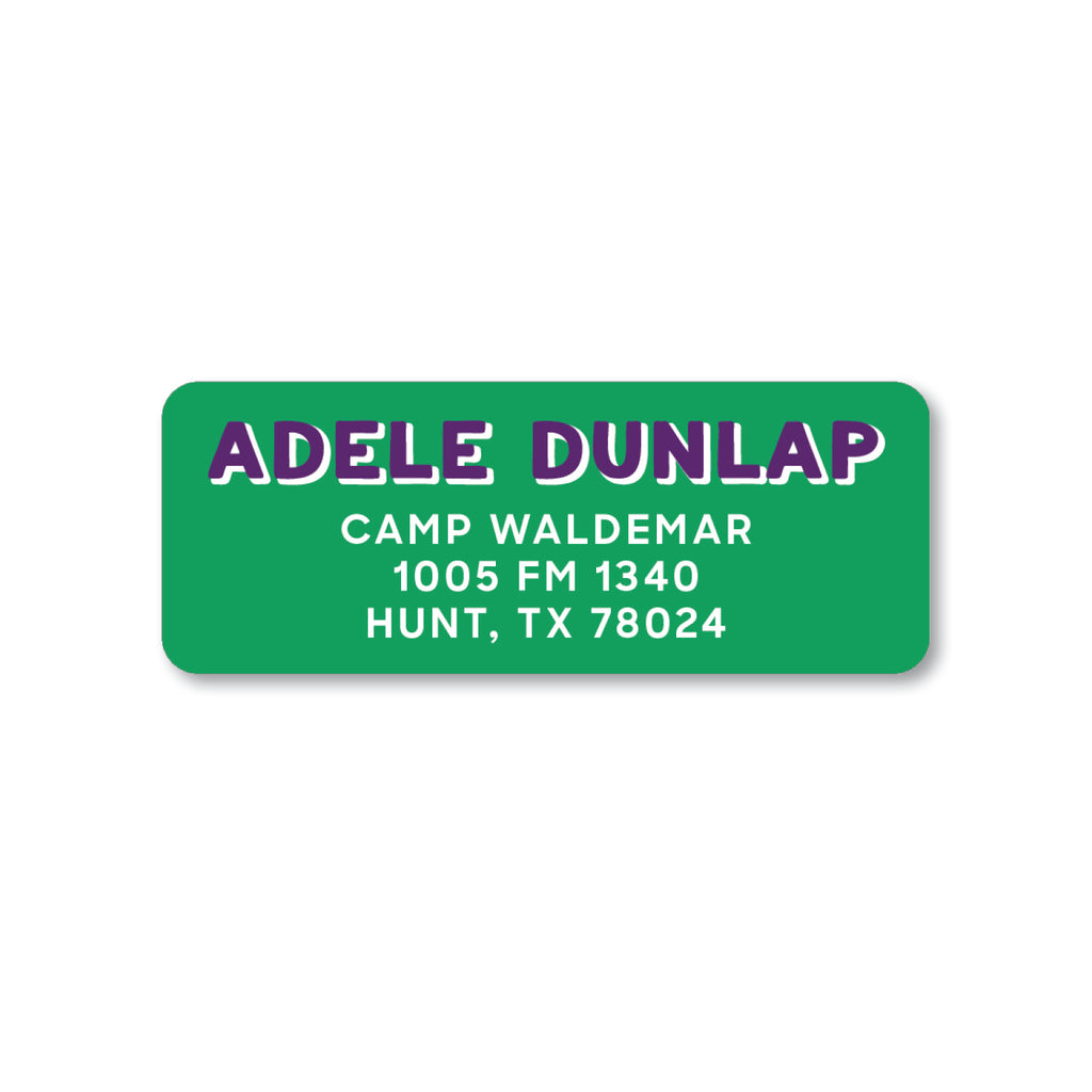 Shadow Block Full Color Return Address Label