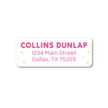 Block Print & Stars Return Address Label