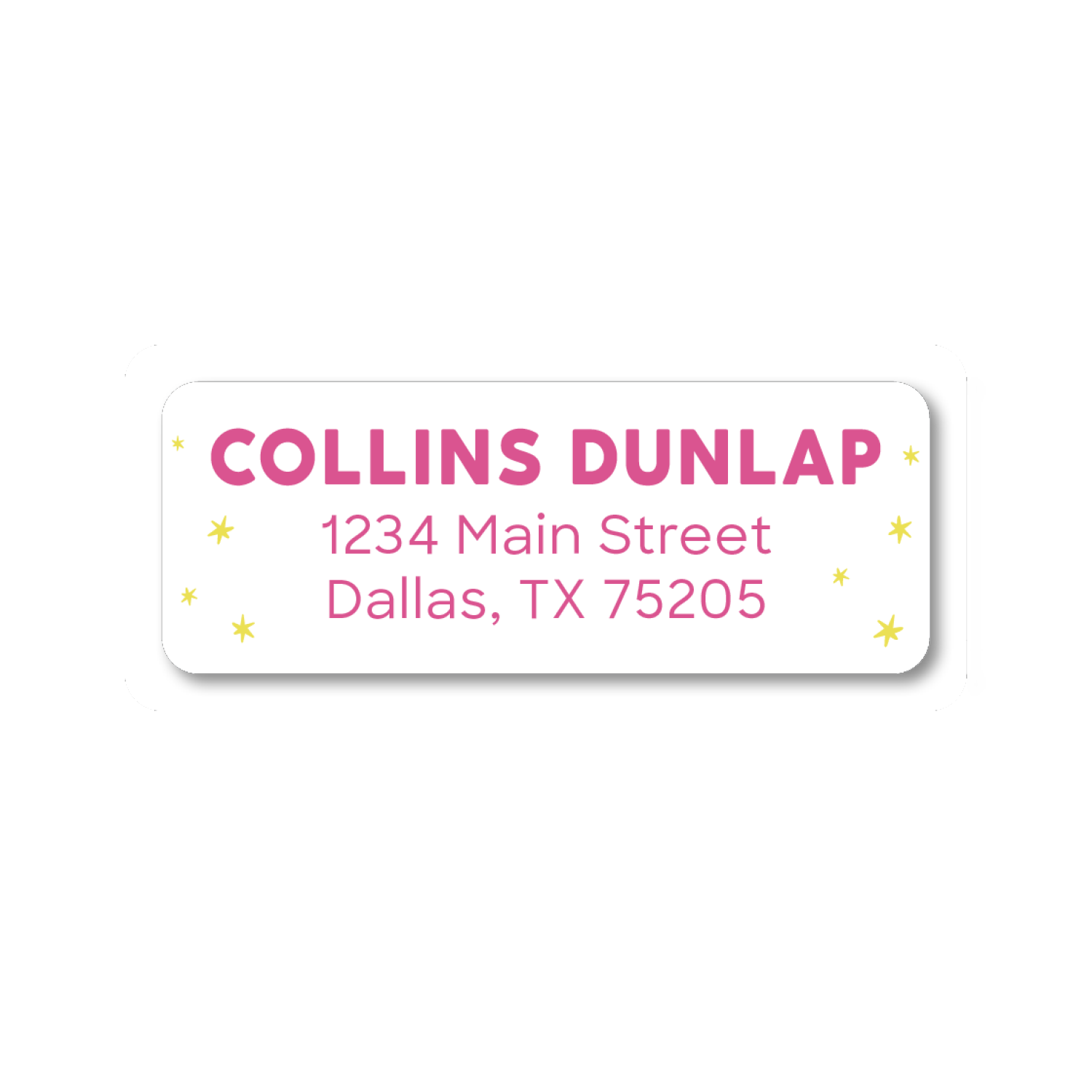 Block Print & Stars Return Address Label