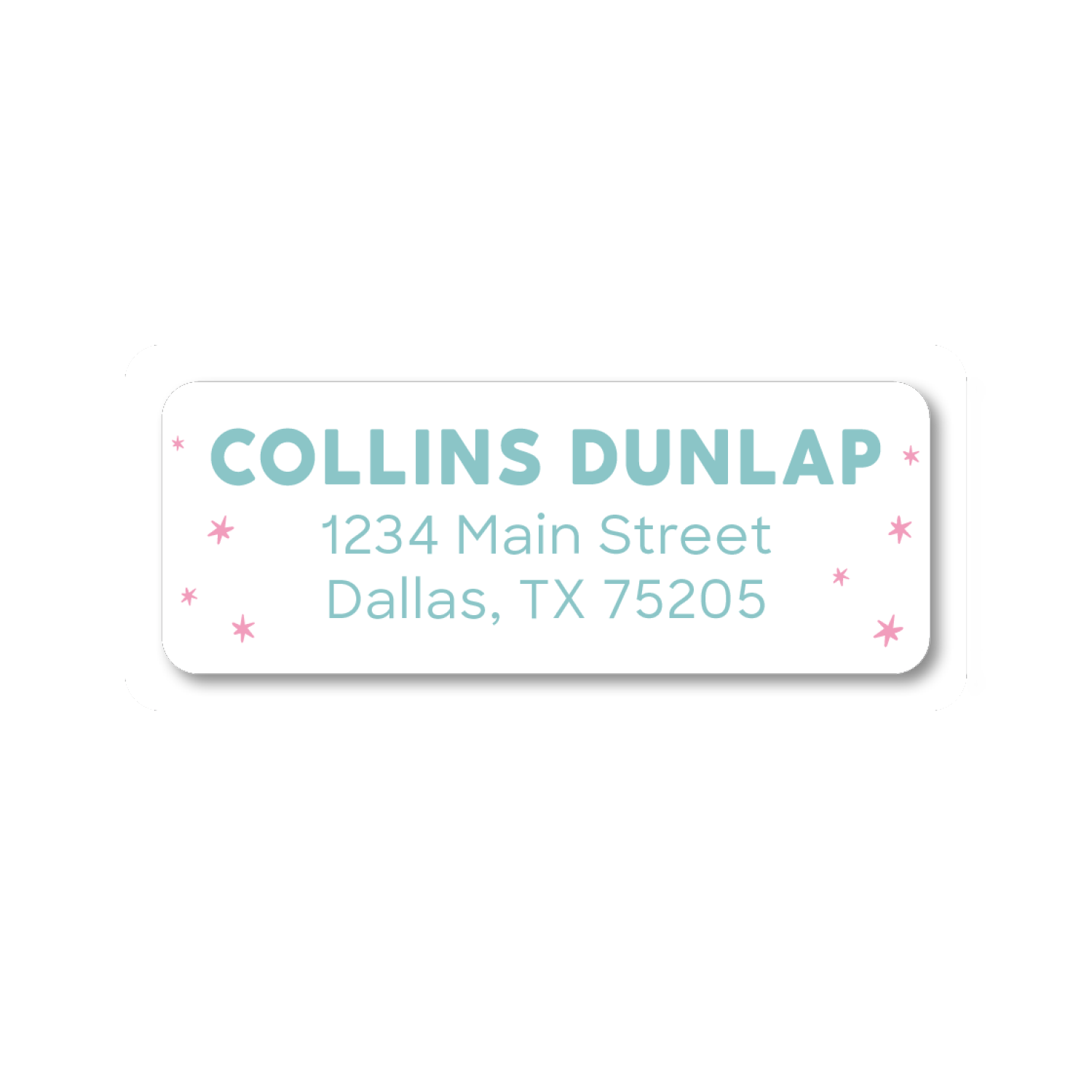 Block Print & Stars Return Address Label