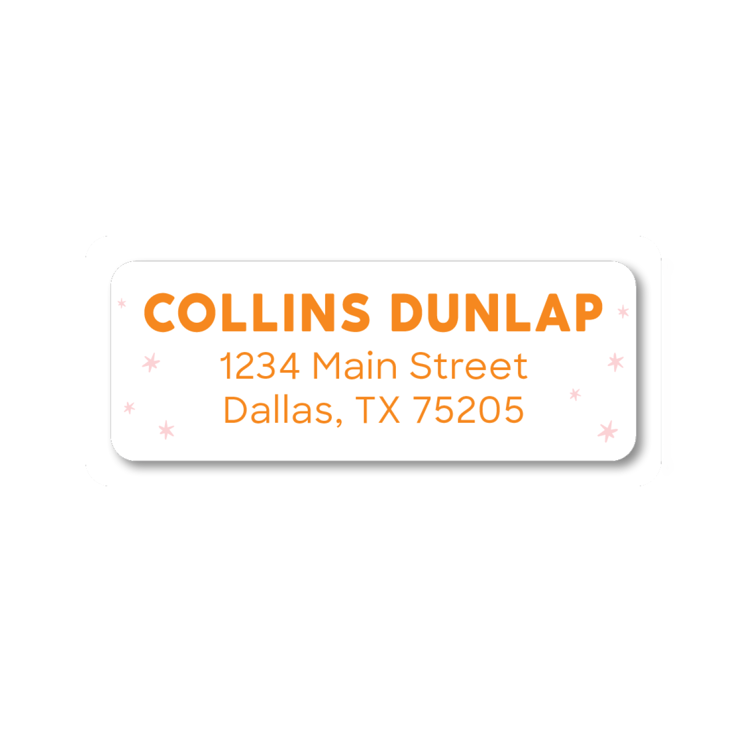 Block Print & Stars Return Address Label