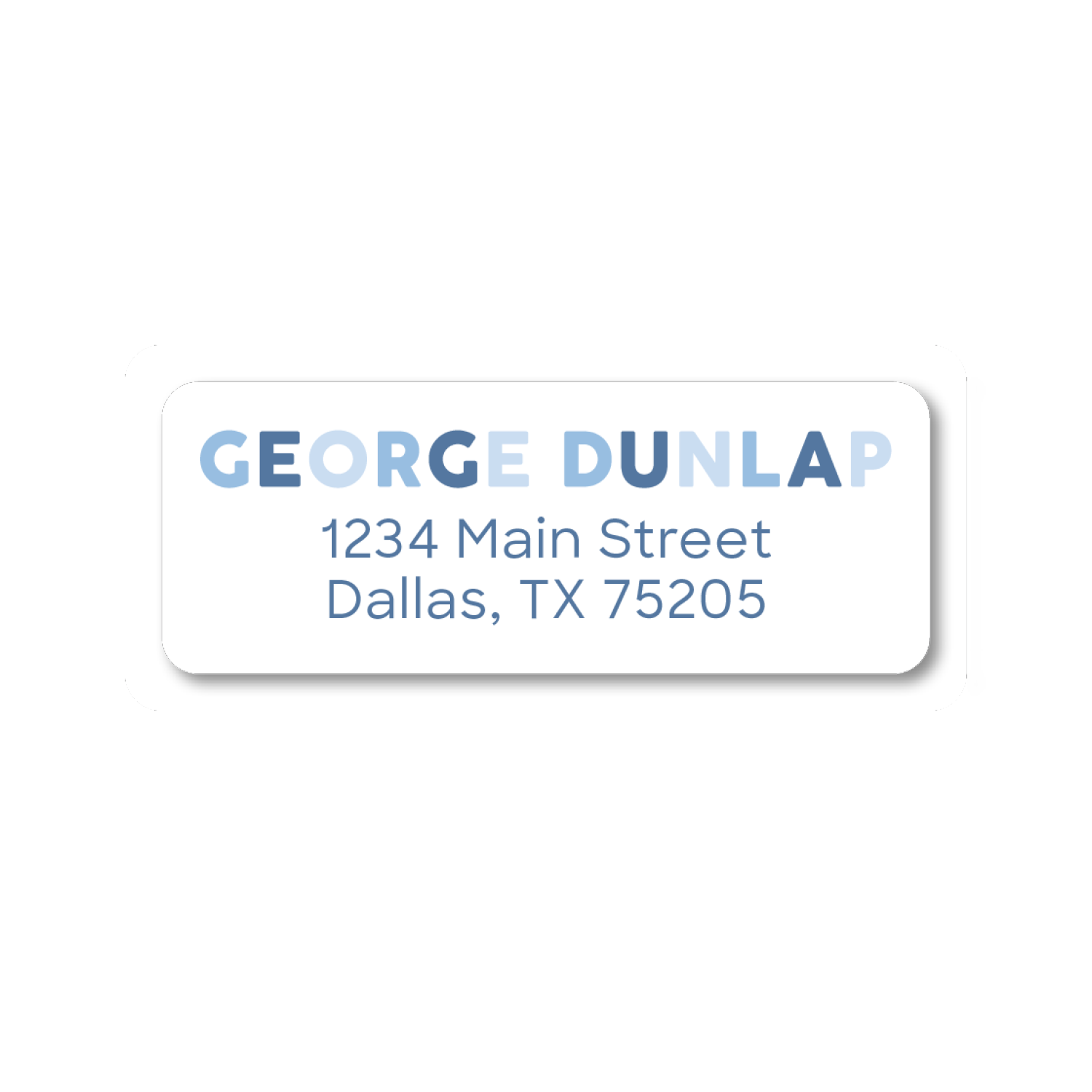 Multicolor Boys Block Print Return Address Label