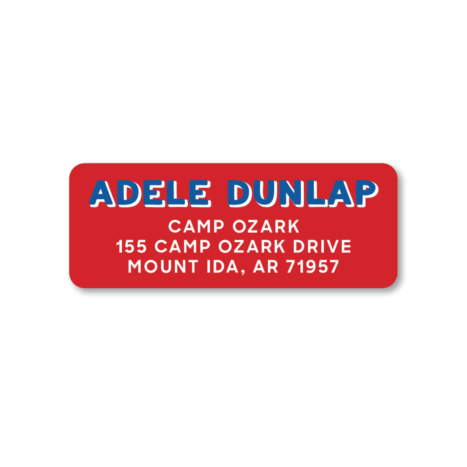 Shadow Block Full Color Return Address Label