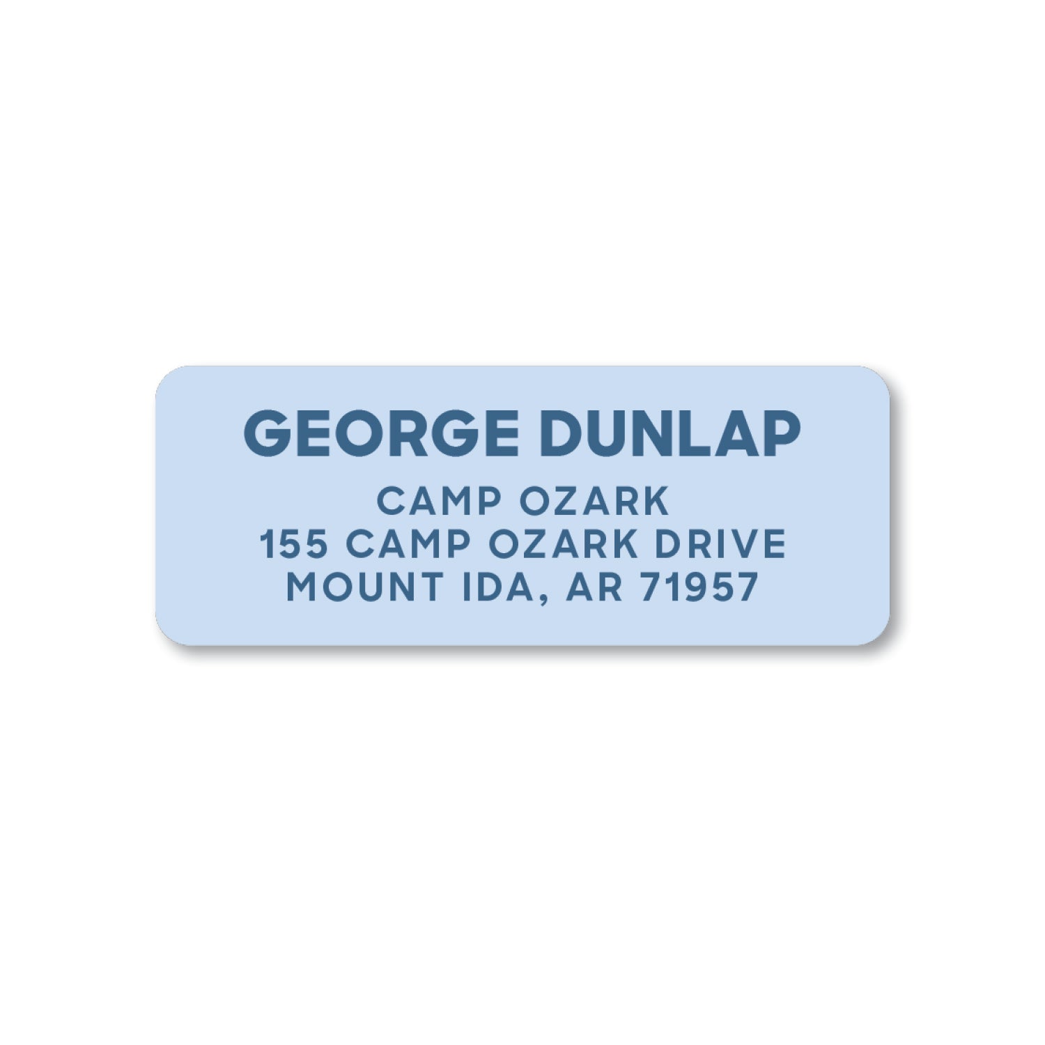 Background Color Block Print Return Address Label