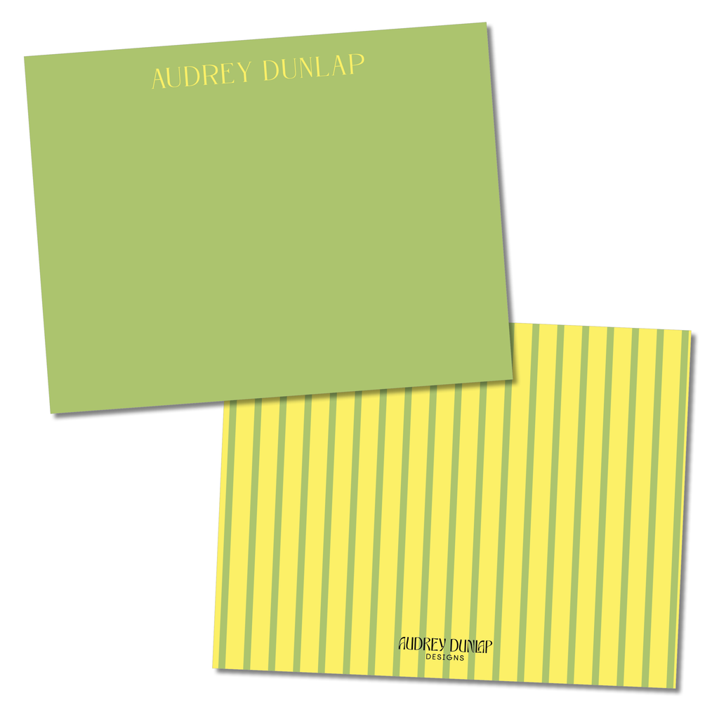 Solid & Striped Serif Stationery