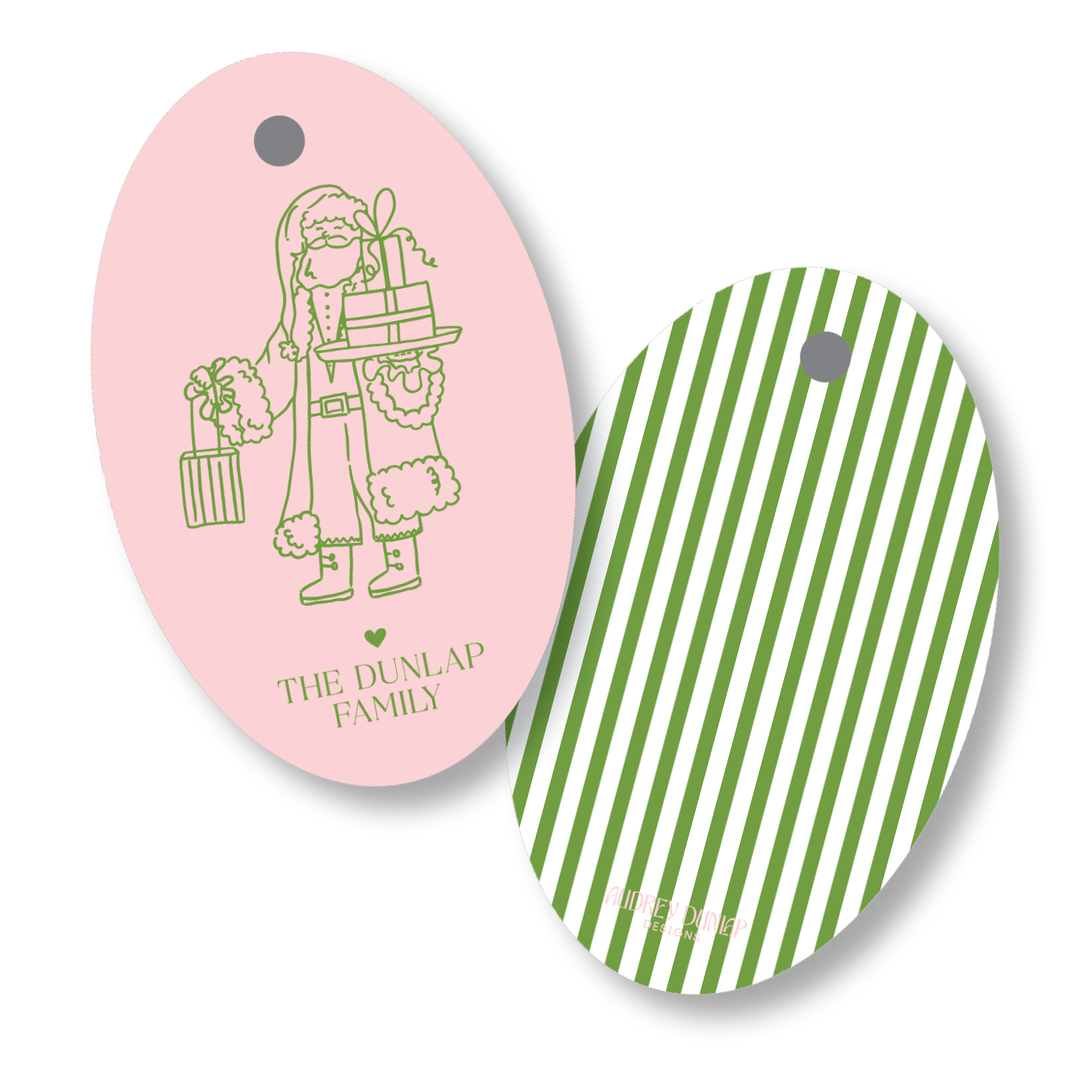 Santa Oval Tag