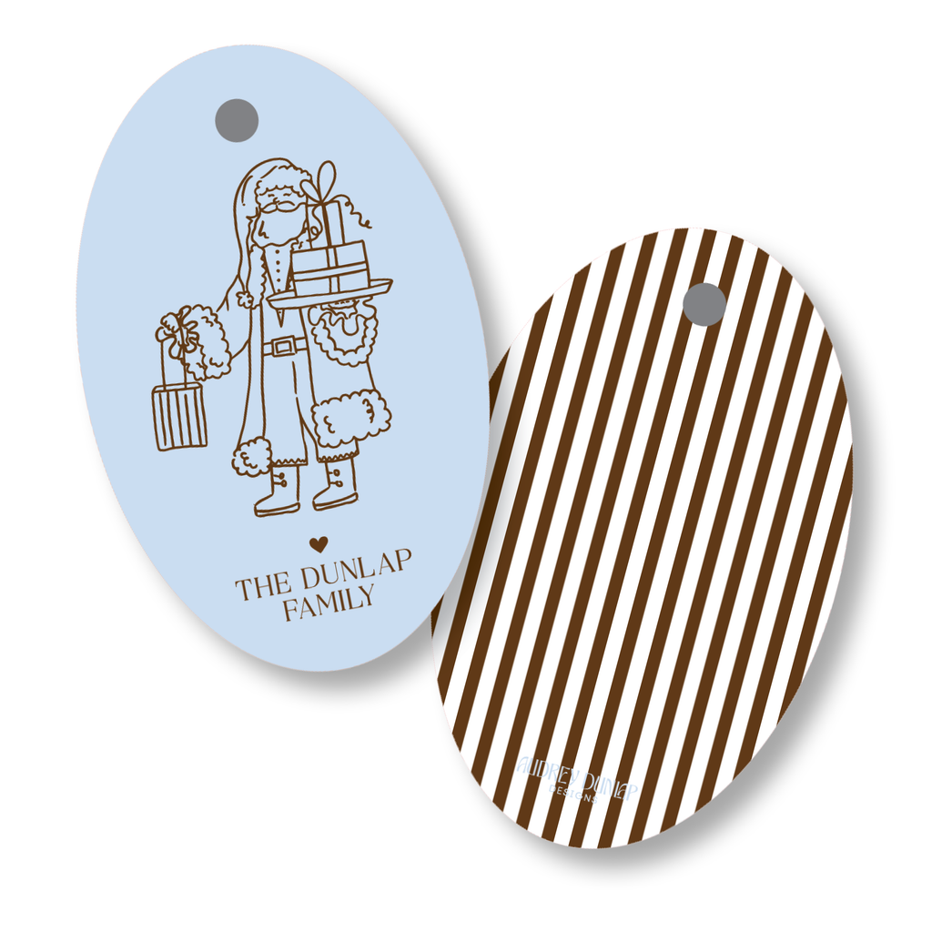 Santa Oval Tag