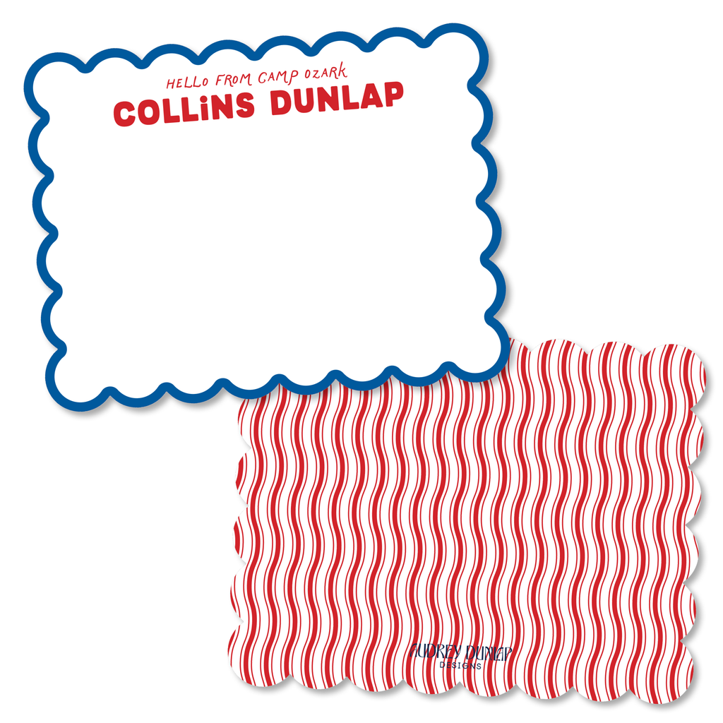 Scalloped Camp Stationery