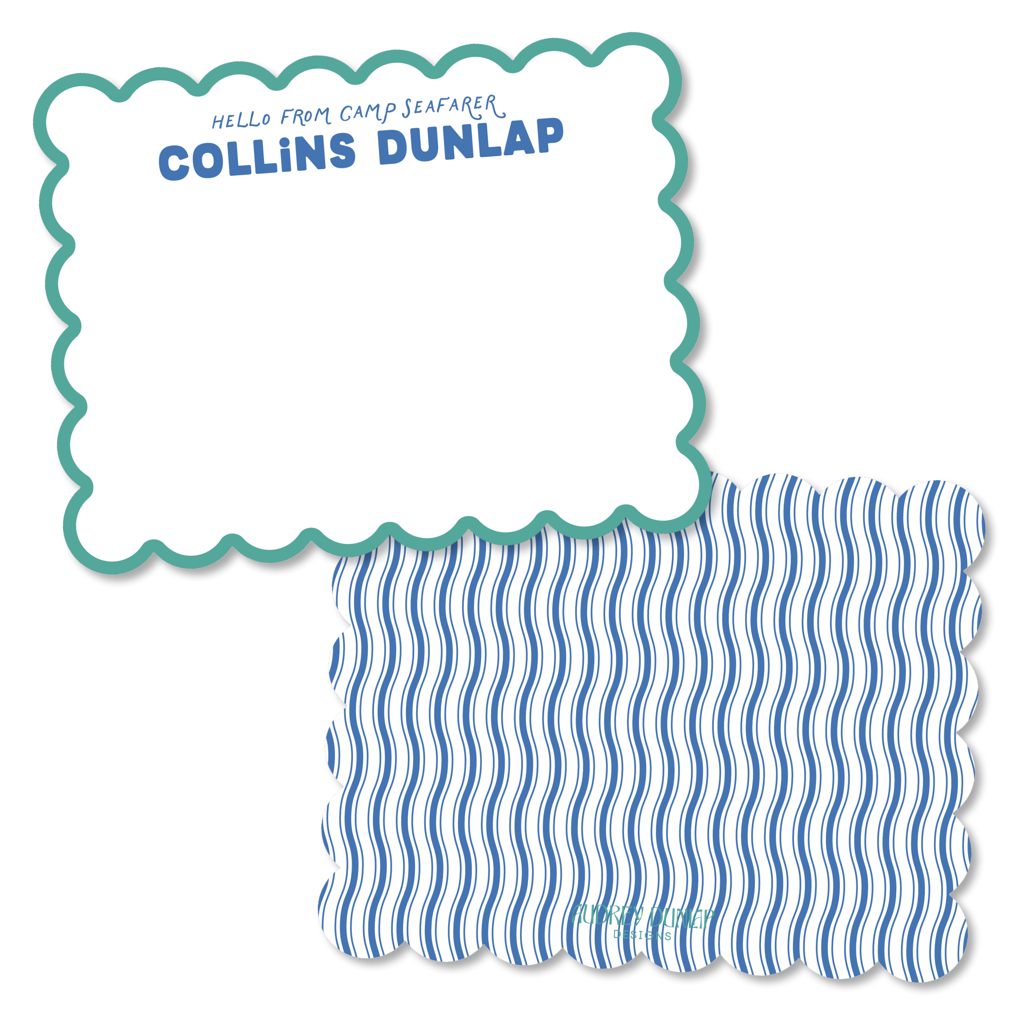 Scalloped Camp Stationery