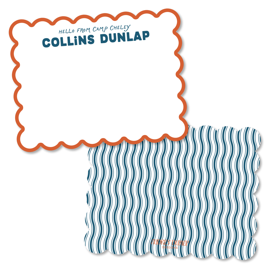 Scalloped Camp Stationery