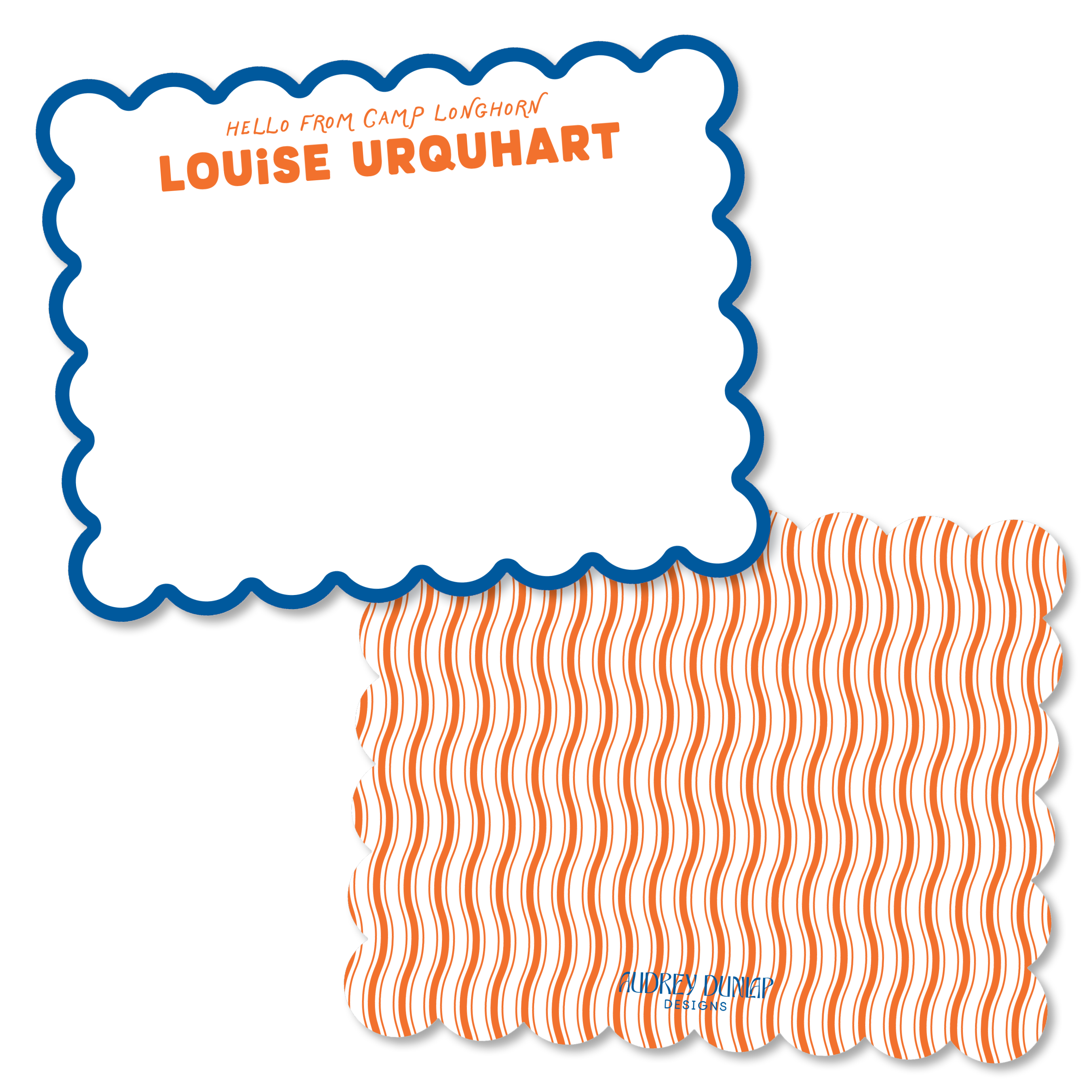 Scalloped Camp Stationery