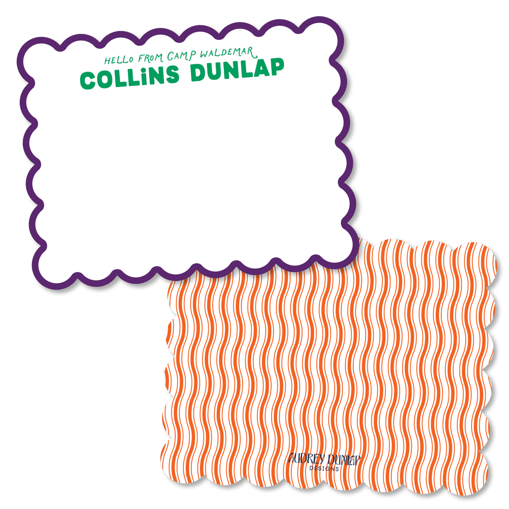 Scalloped Camp Stationery