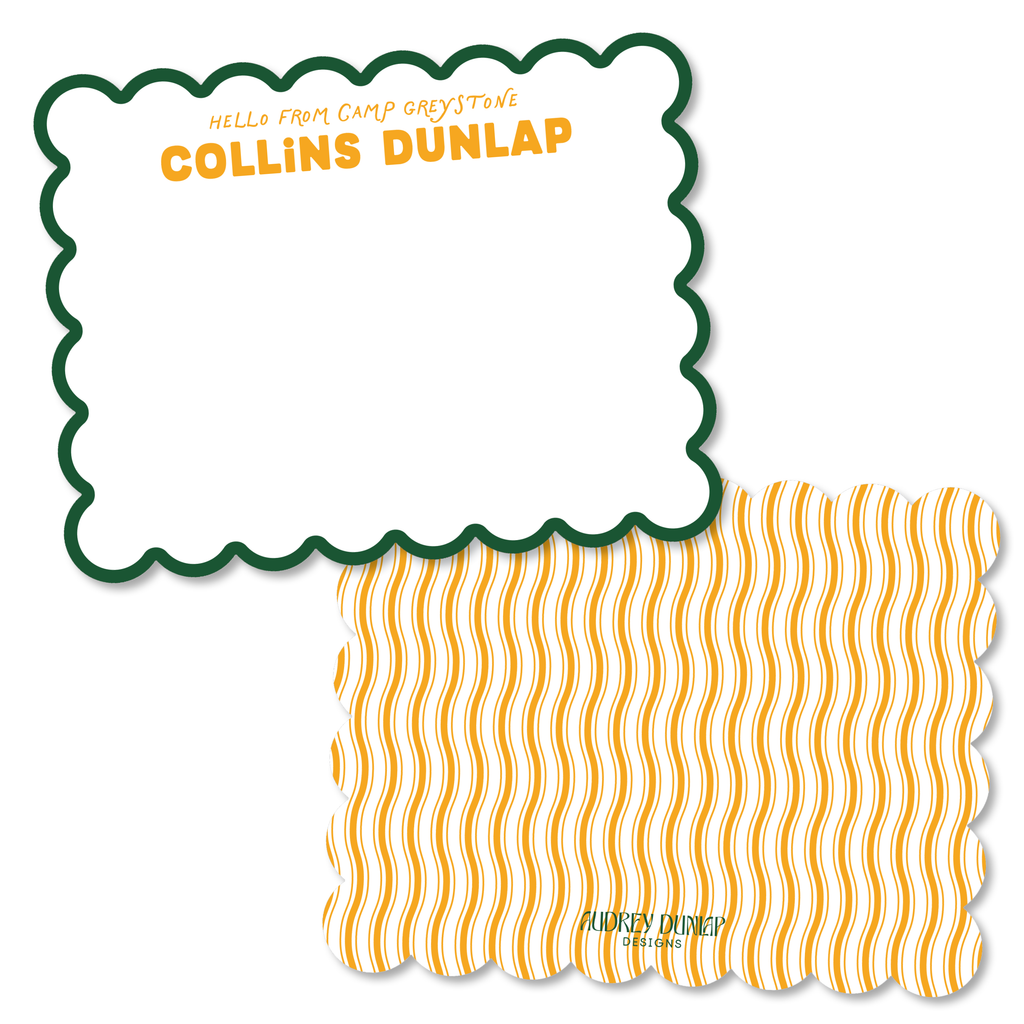 Scalloped Camp Stationery
