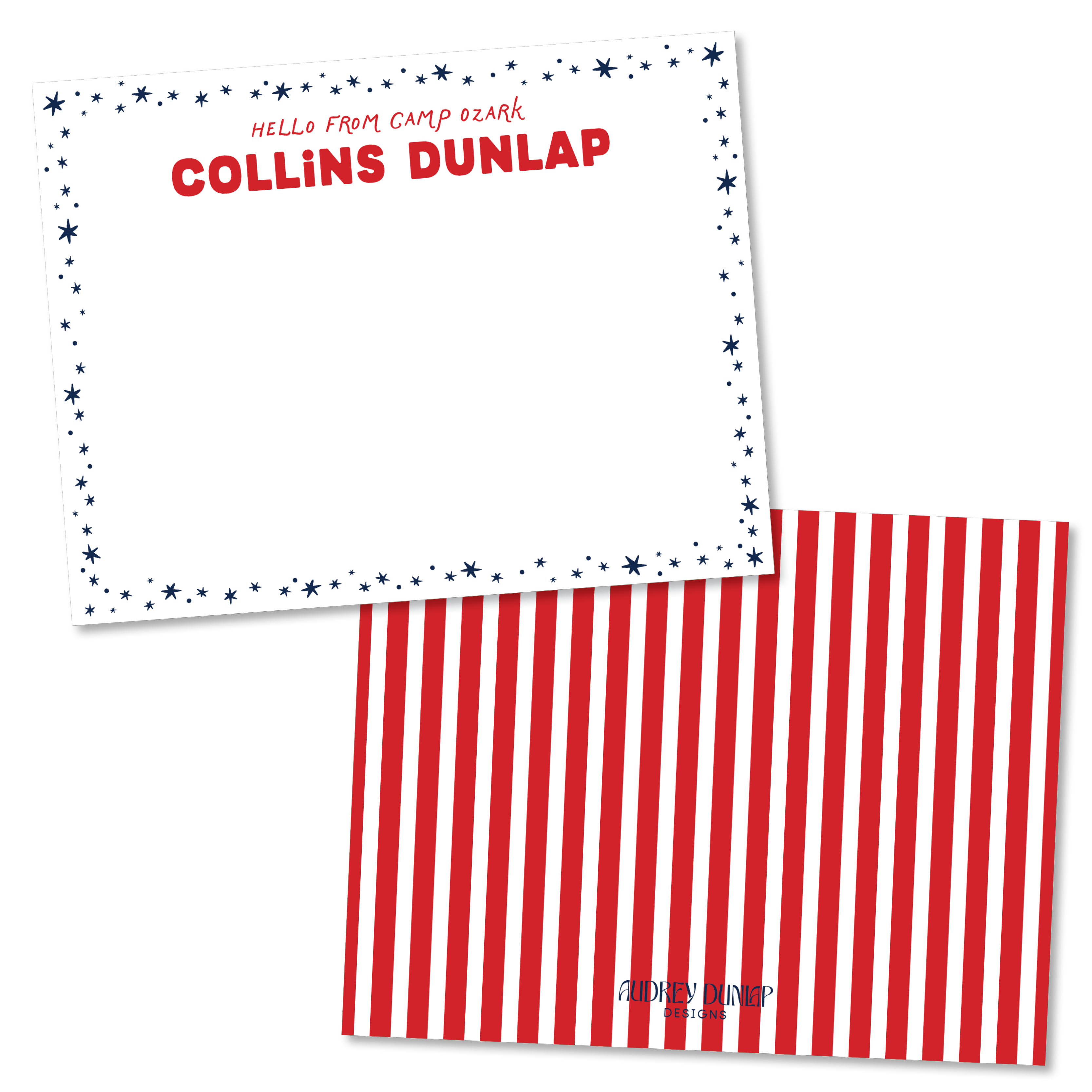 Stars & Stripes Camp Stationery