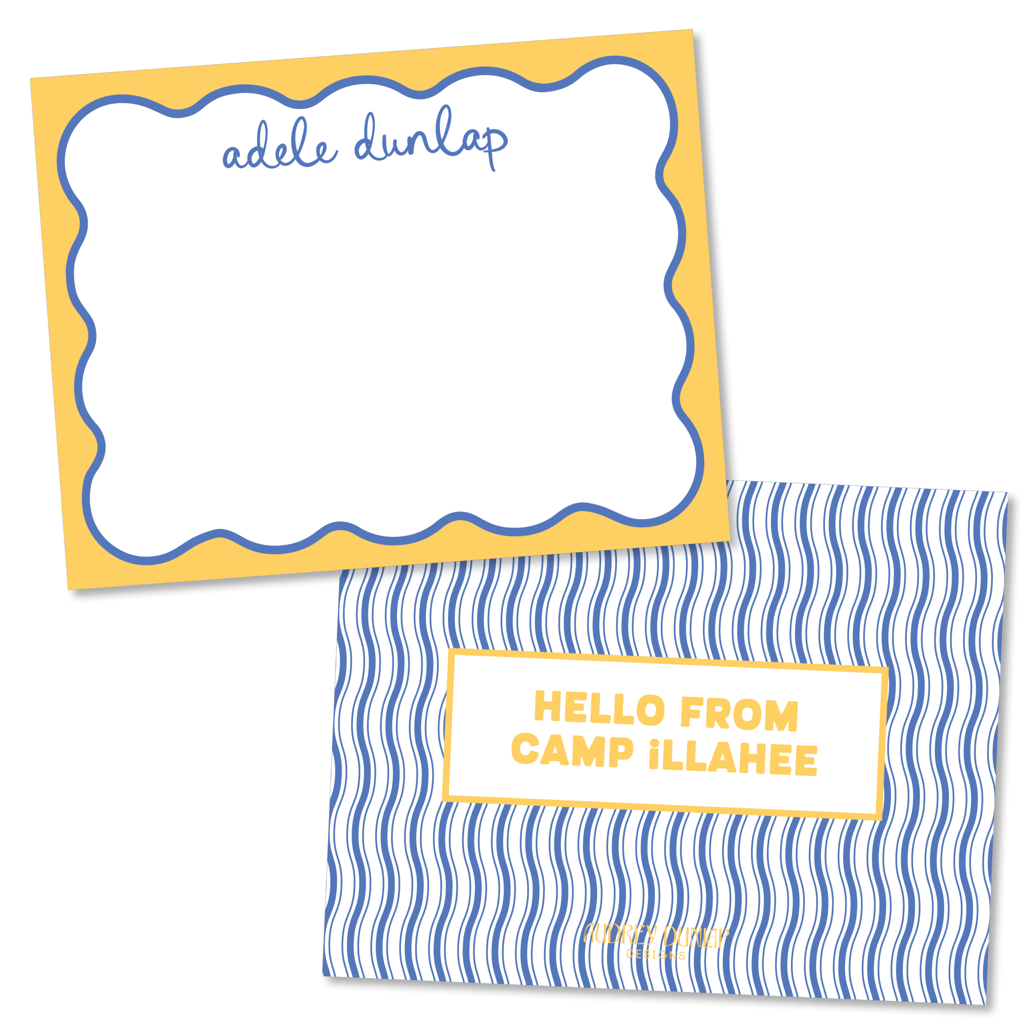 Wavy Border Camp Stationery