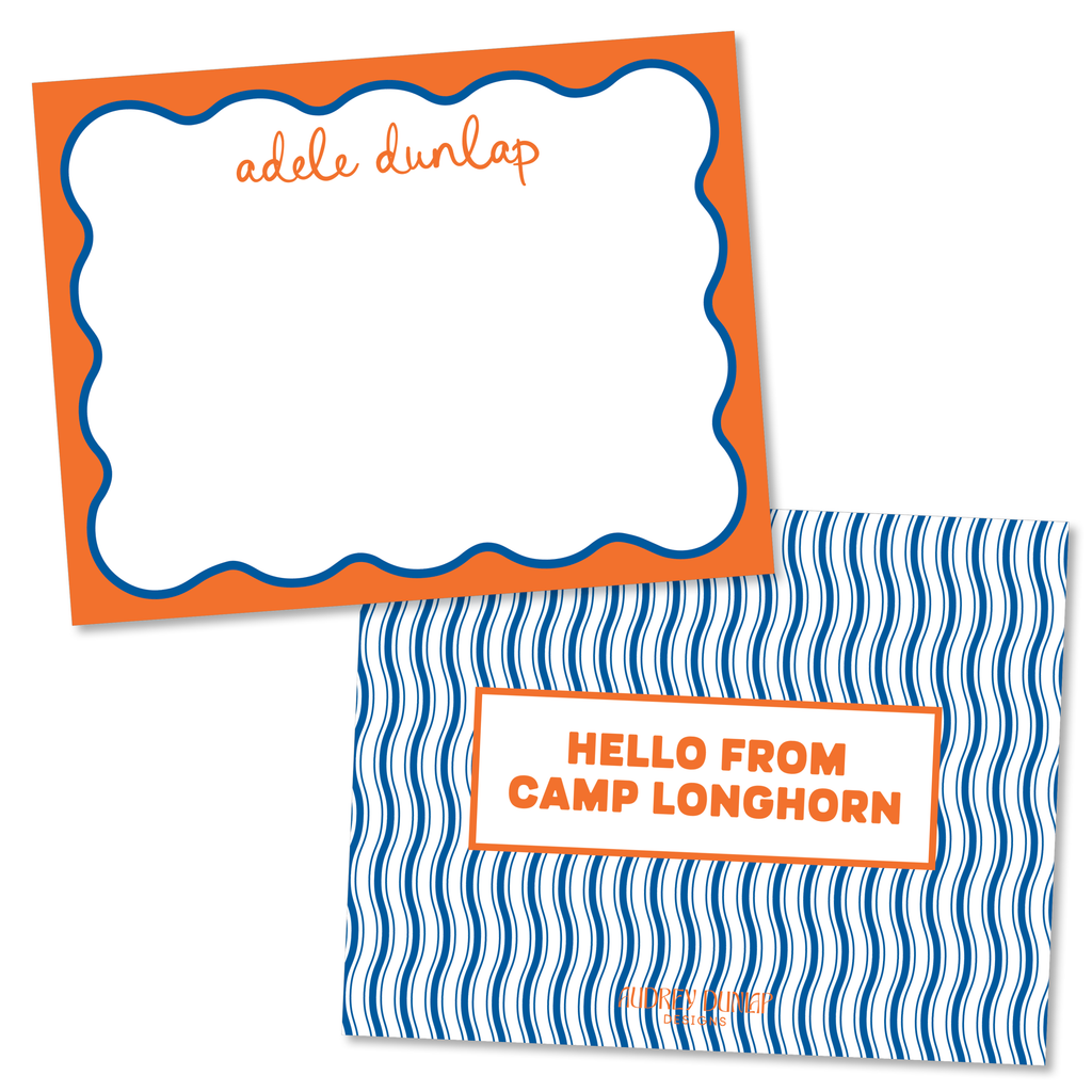 Wavy Border Camp Stationery