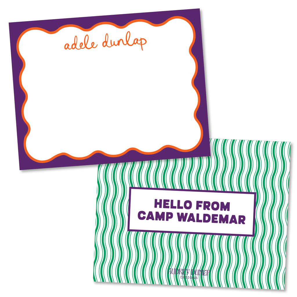 Wavy Border Camp Stationery