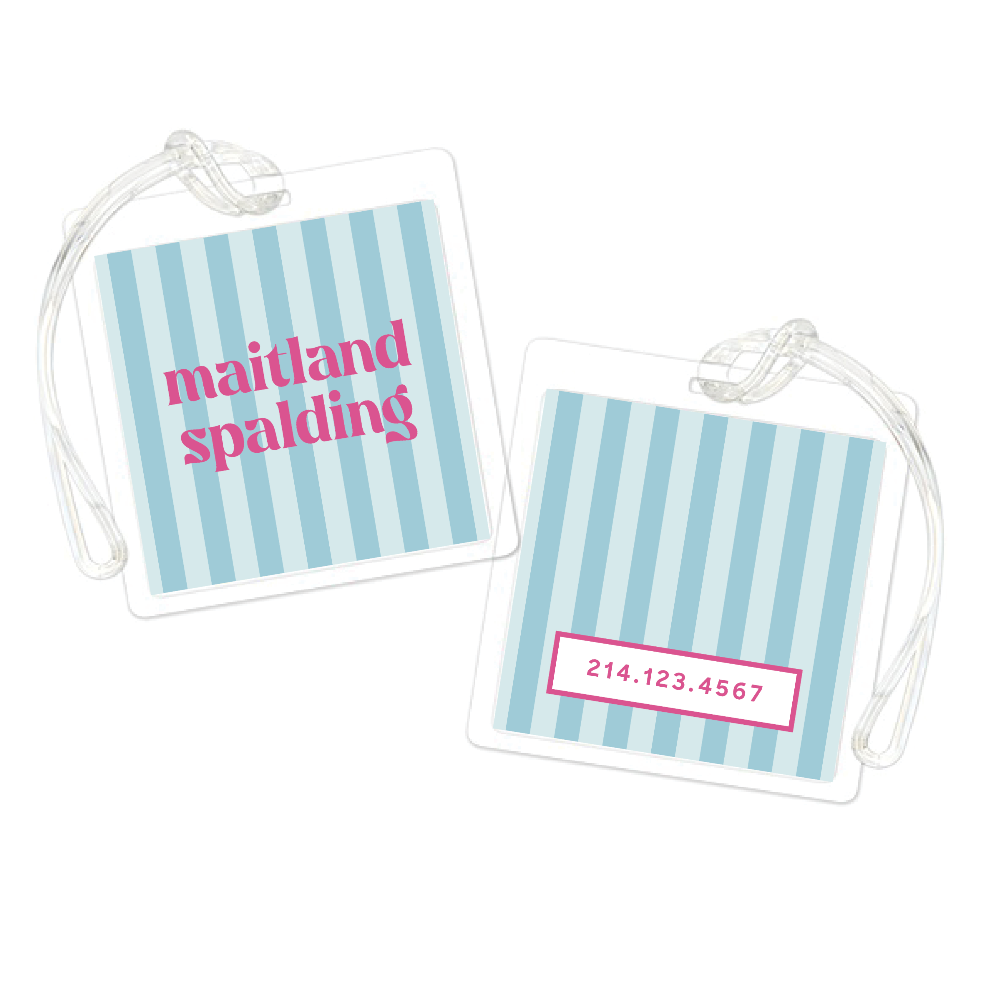 Cabana Stripes Bag Tag