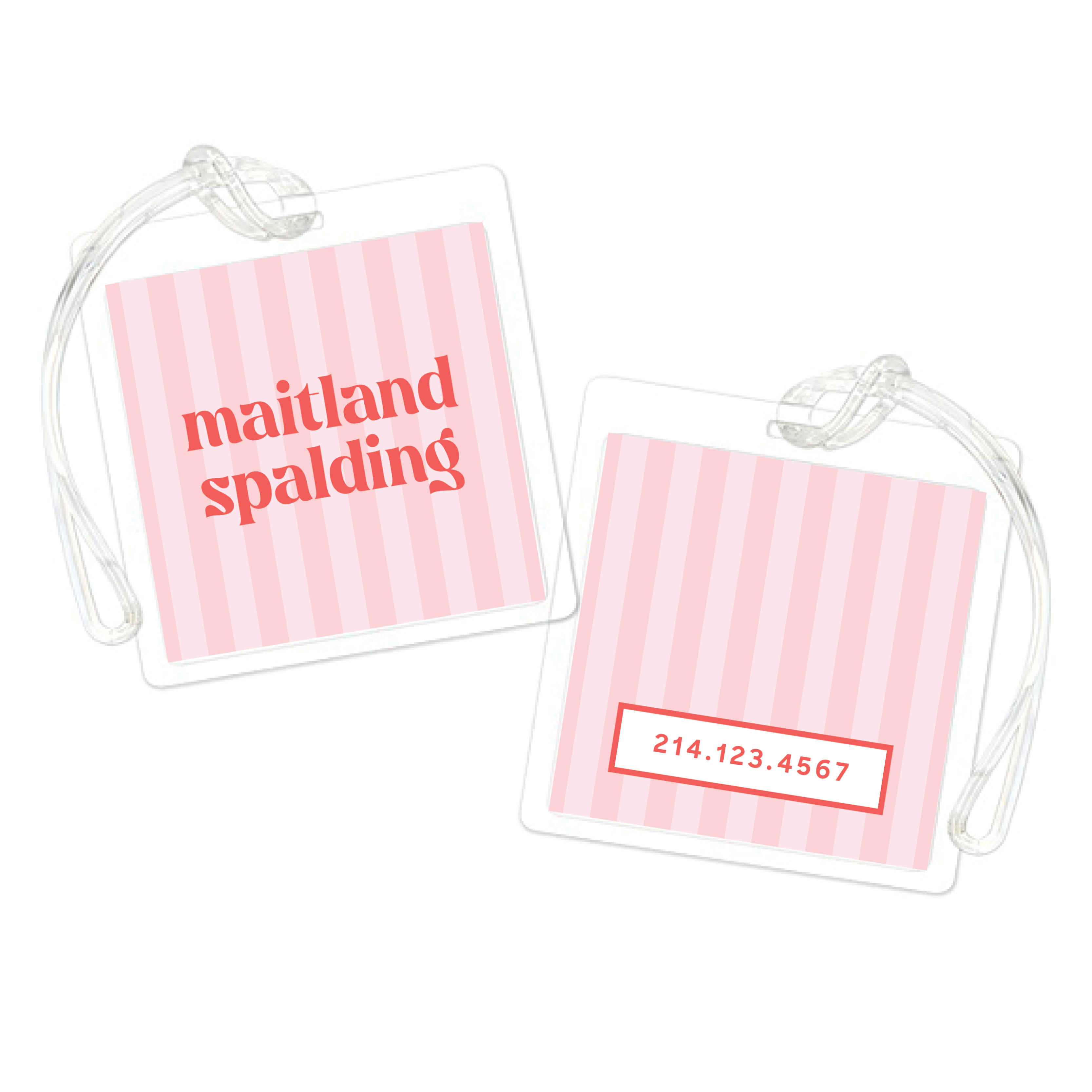 Cabana Stripes Bag Tag