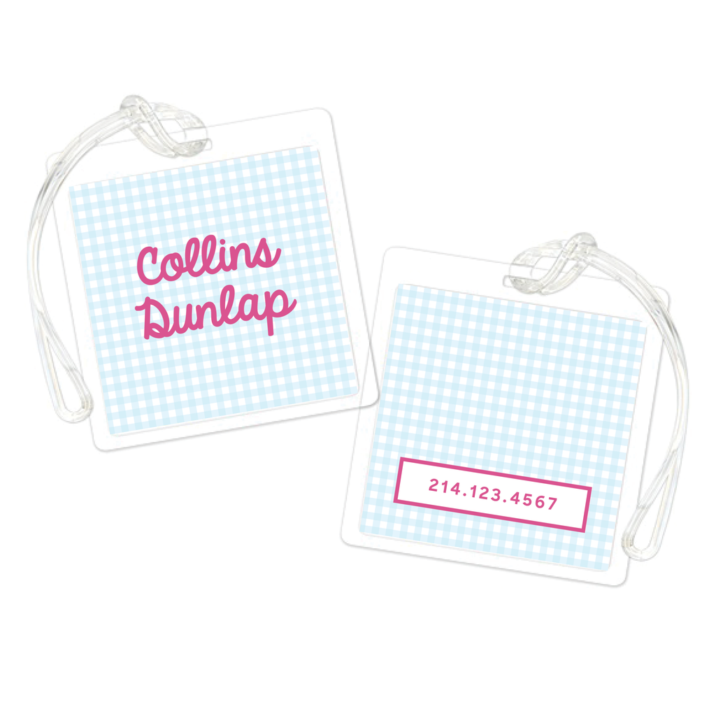 Gingham Bag Tag