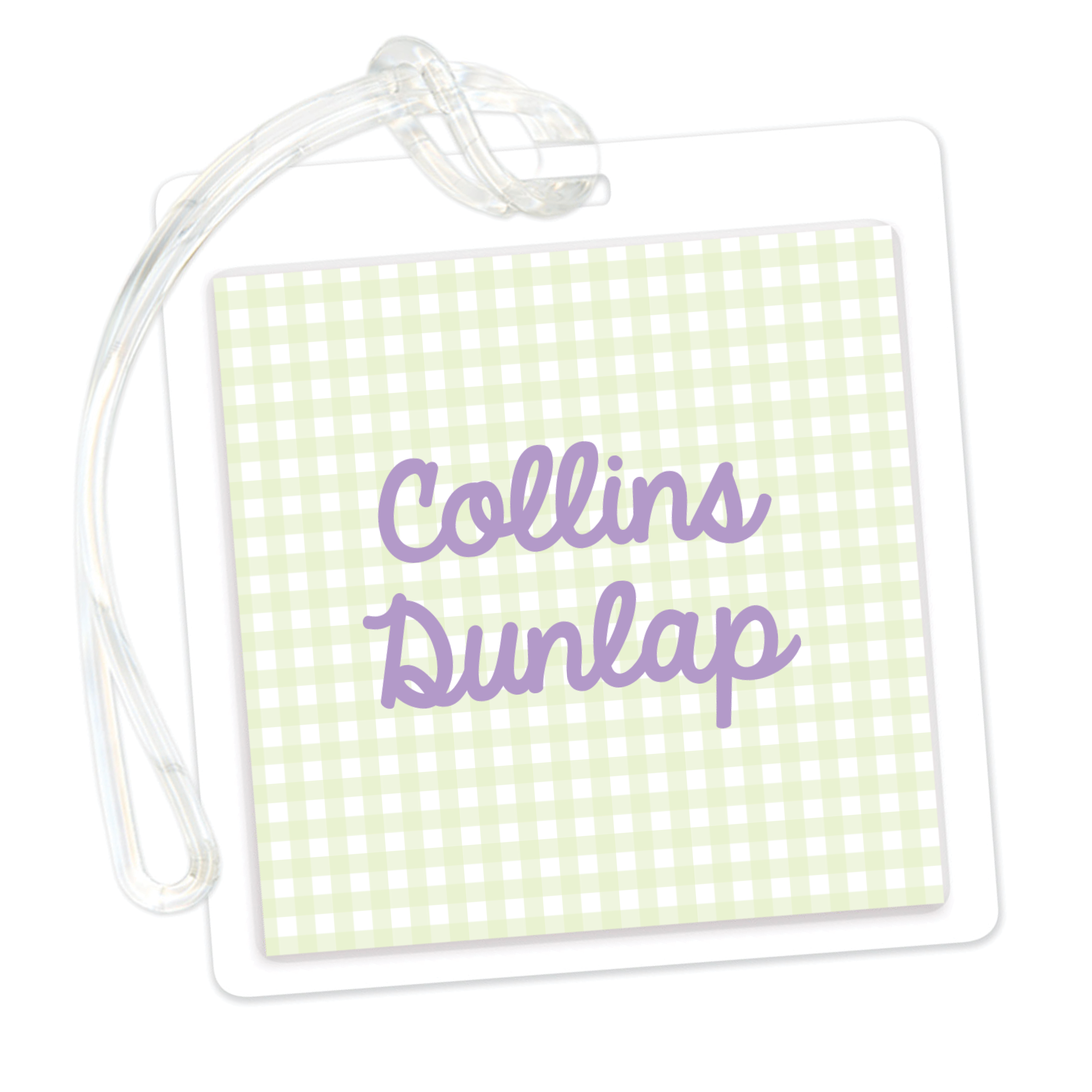 Gingham Bag Tag