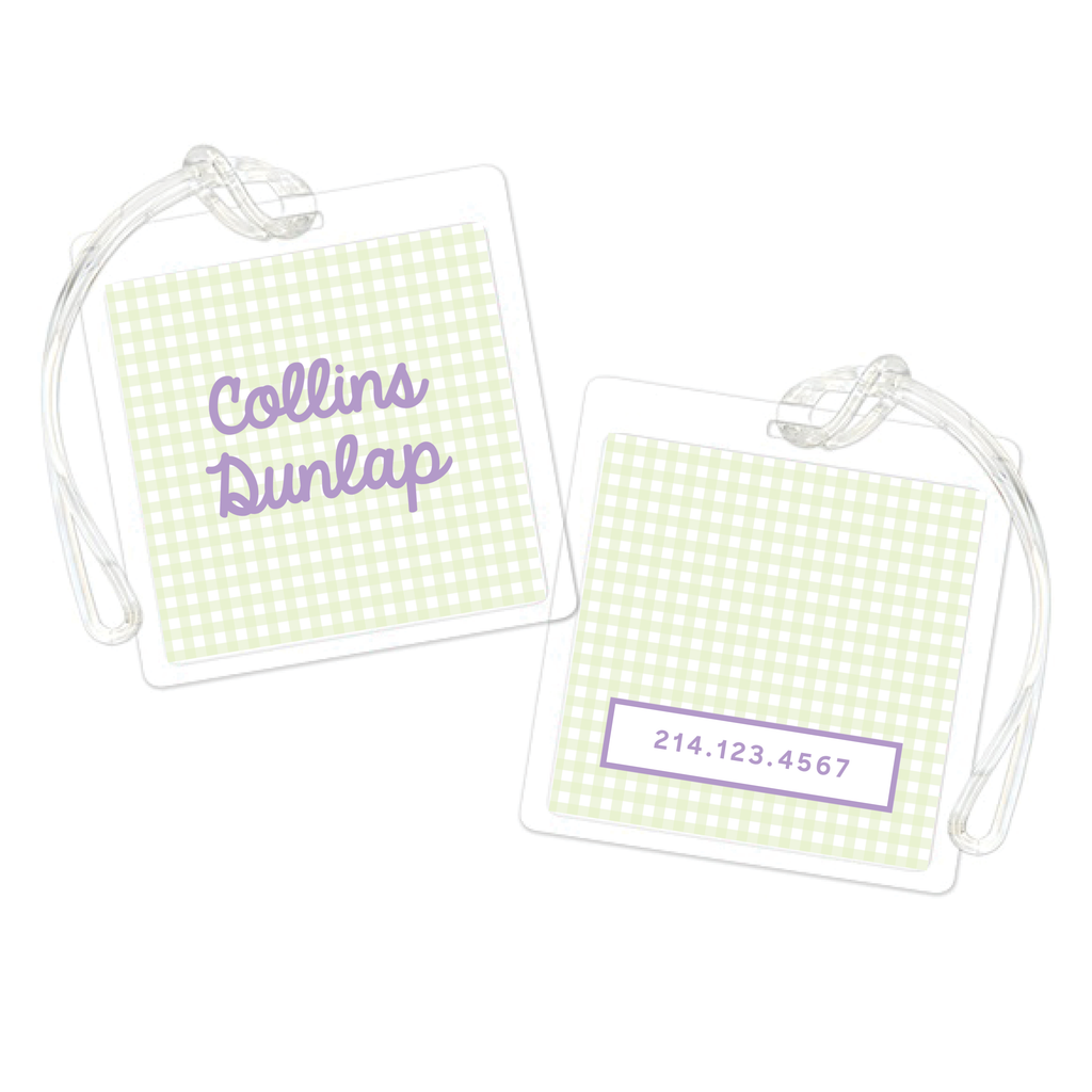 Gingham Bag Tag