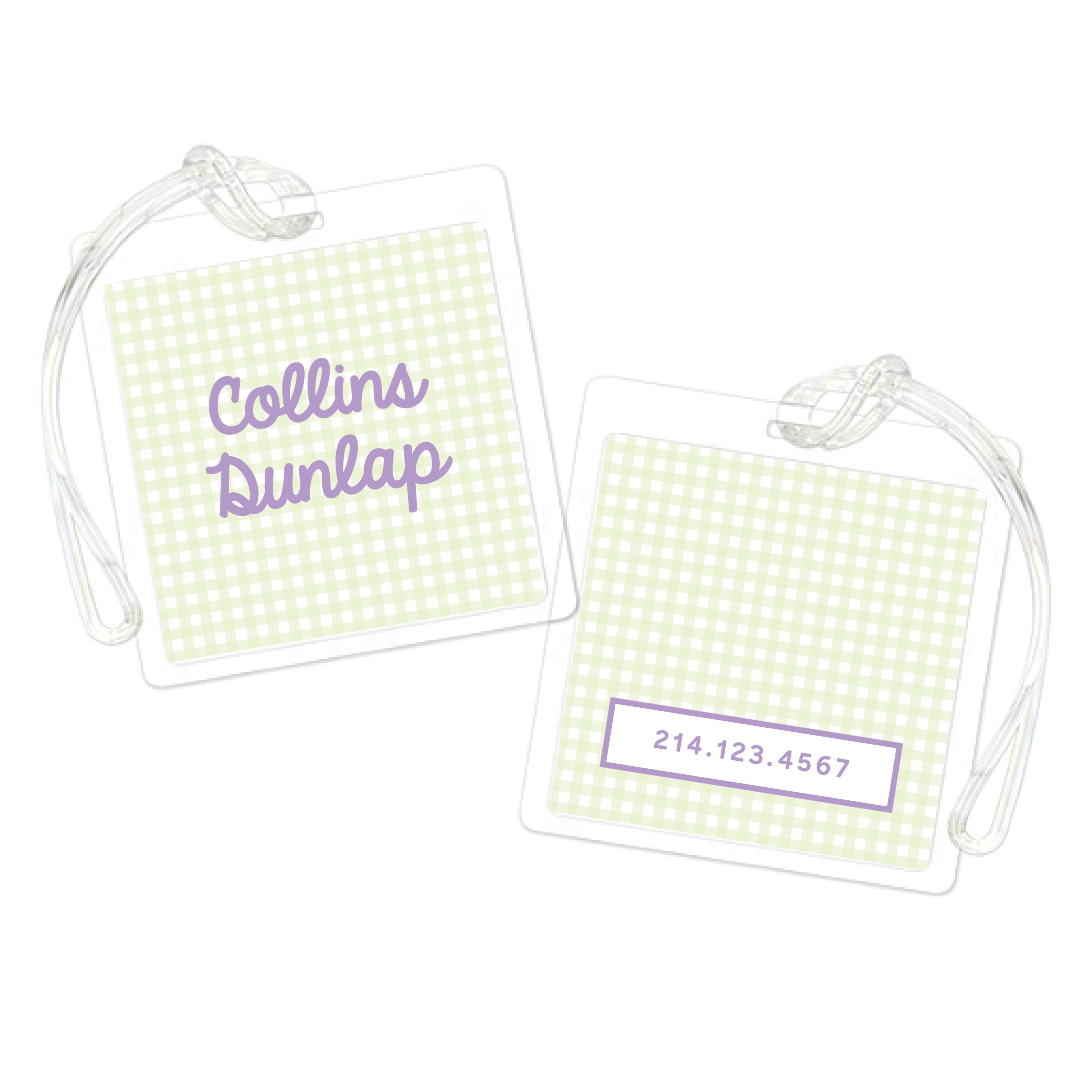 Gingham Bag Tag